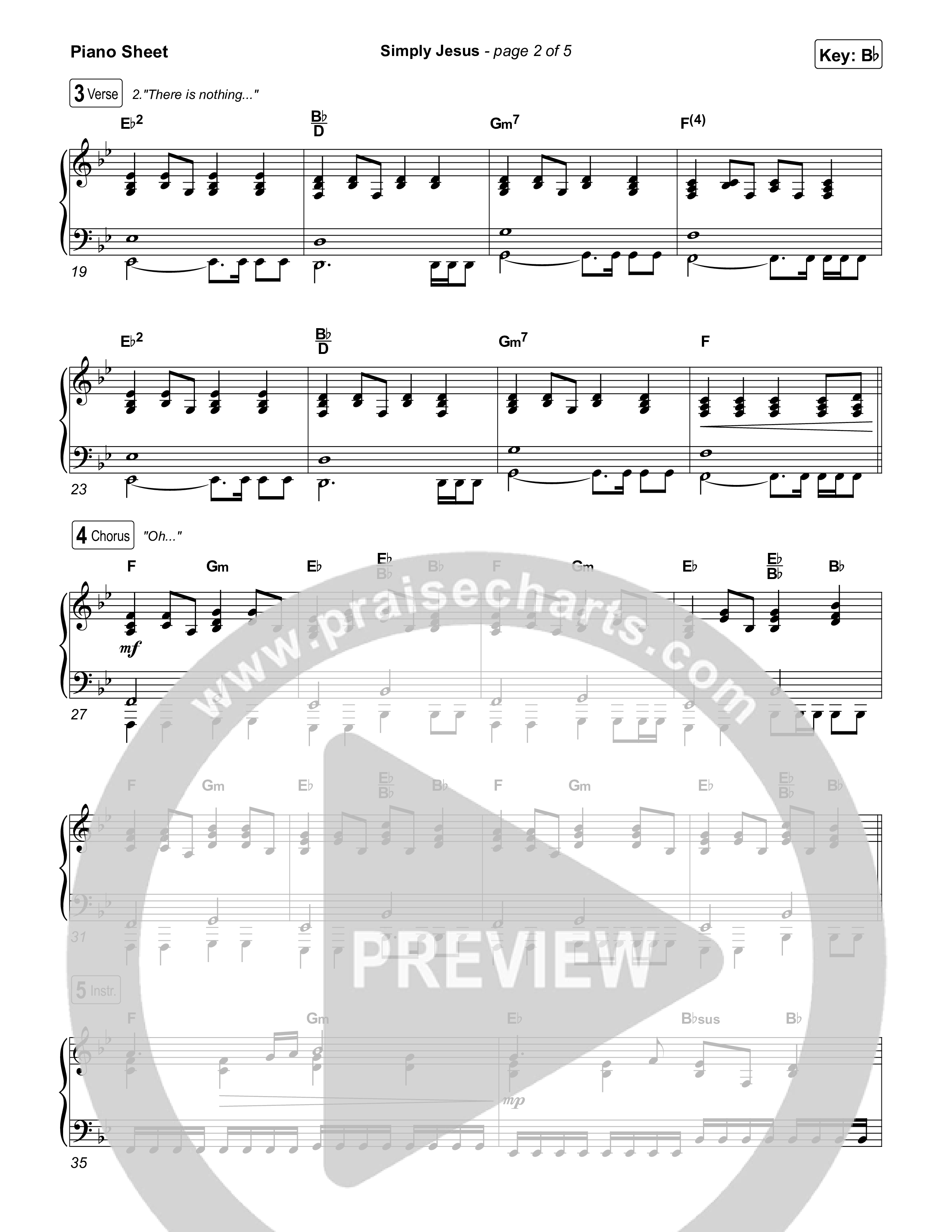 Simply Jesus Piano Sheet (Aaron Williams)