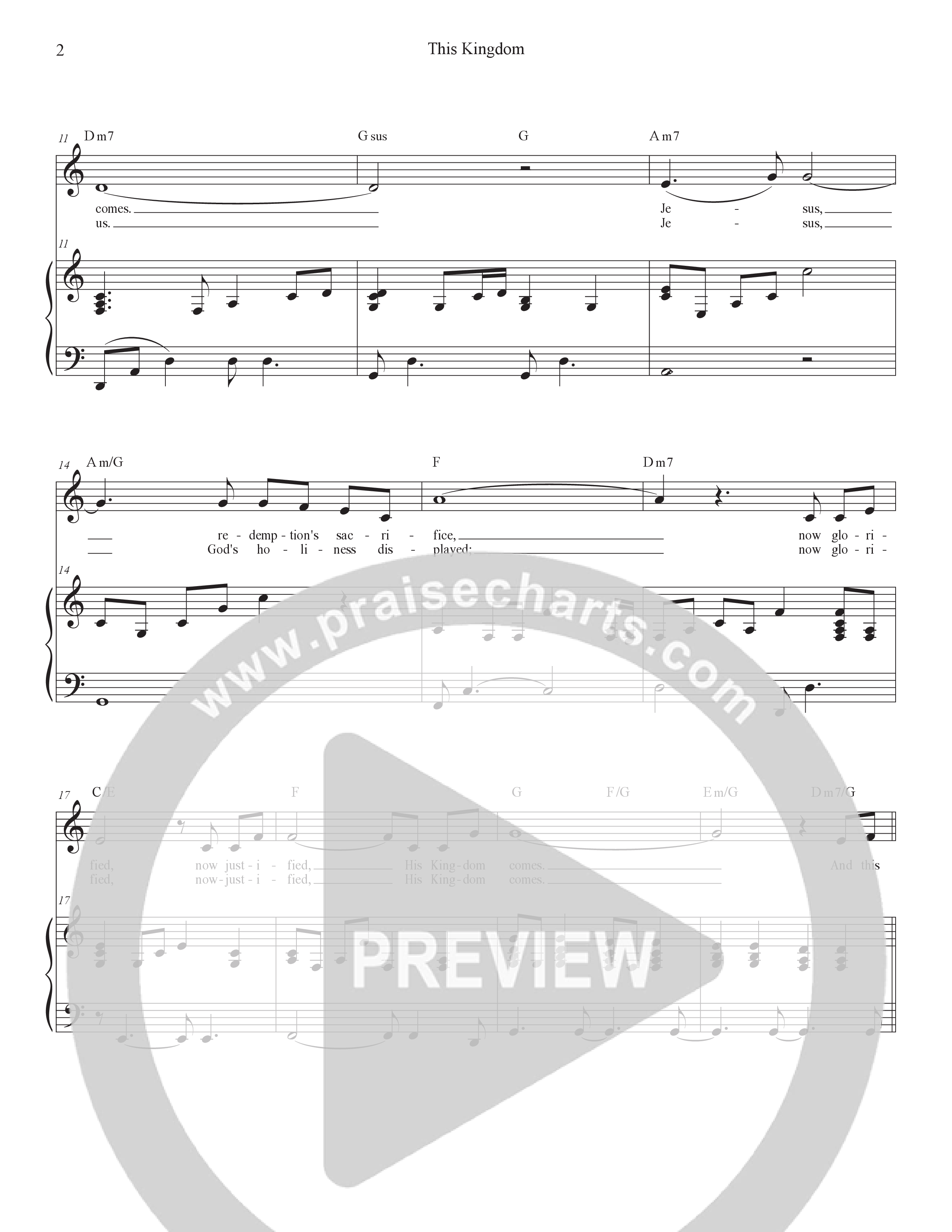 This Kingdom Piano/Melody (Hillsong Worship)