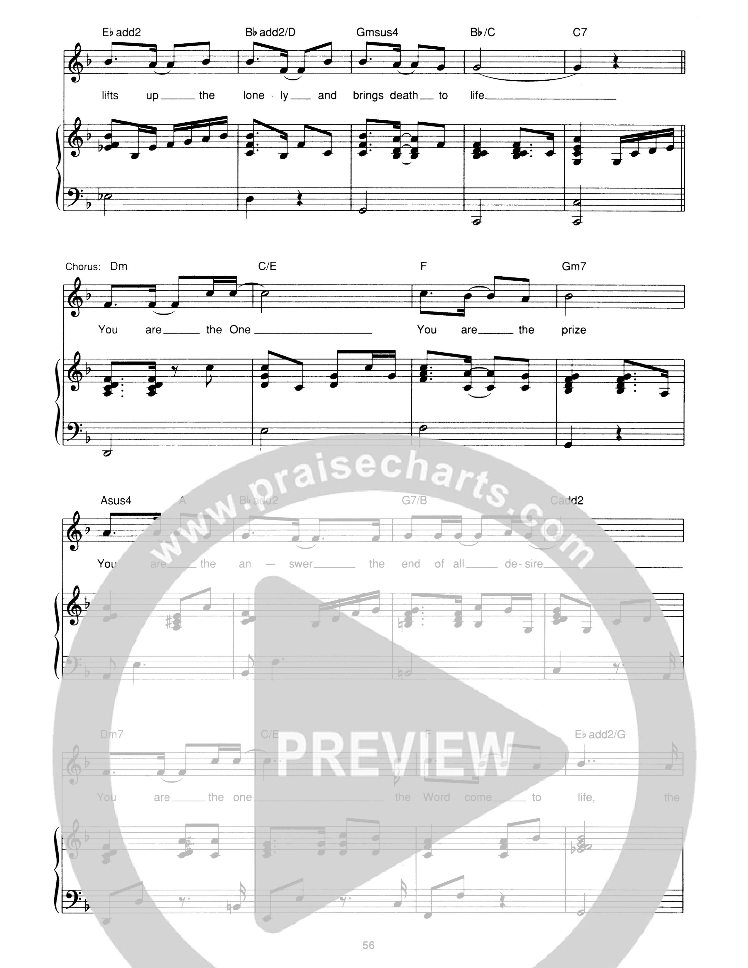 You Are The One Piano/Melody (Hillsong Worship)