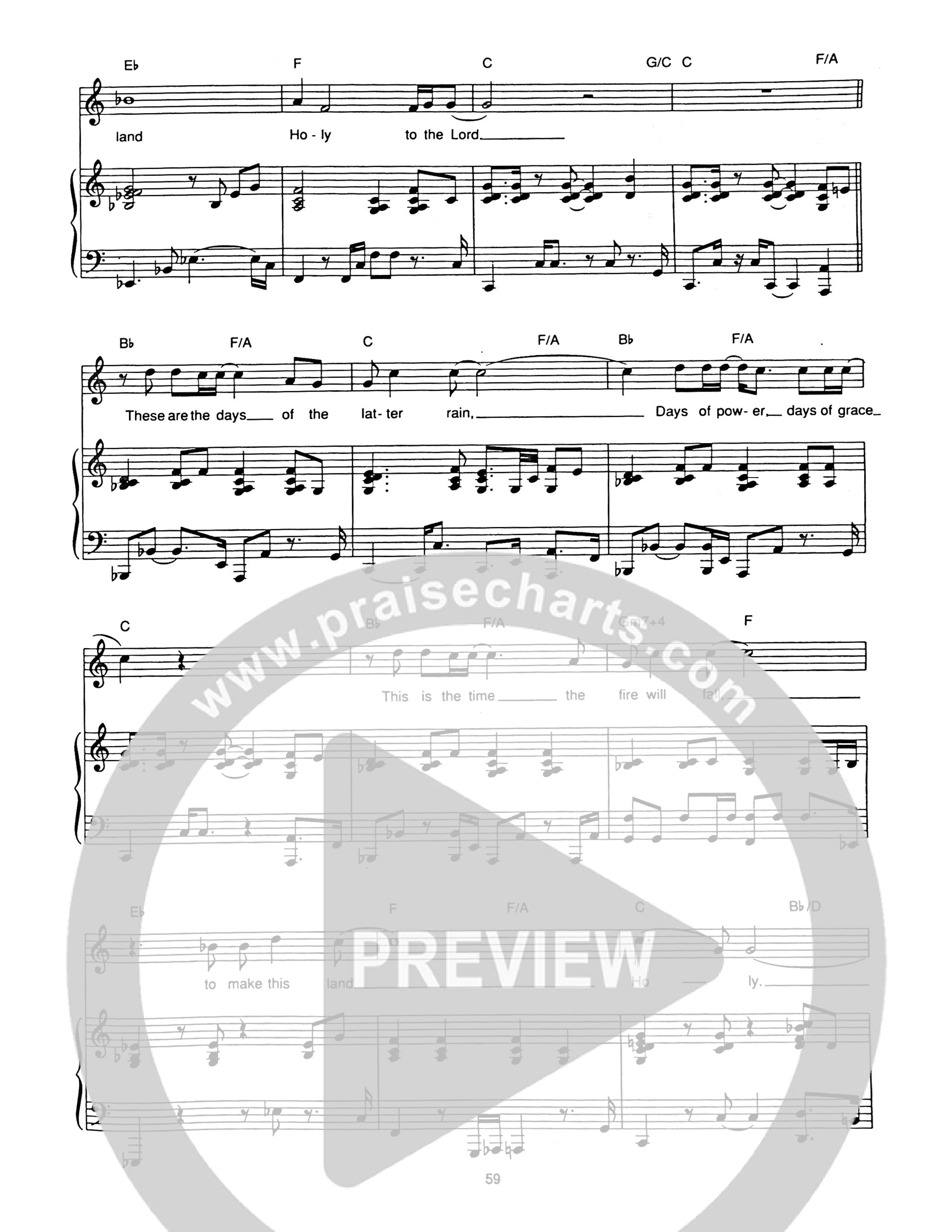 Latter Rain Piano/Melody (Hillsong Worship)