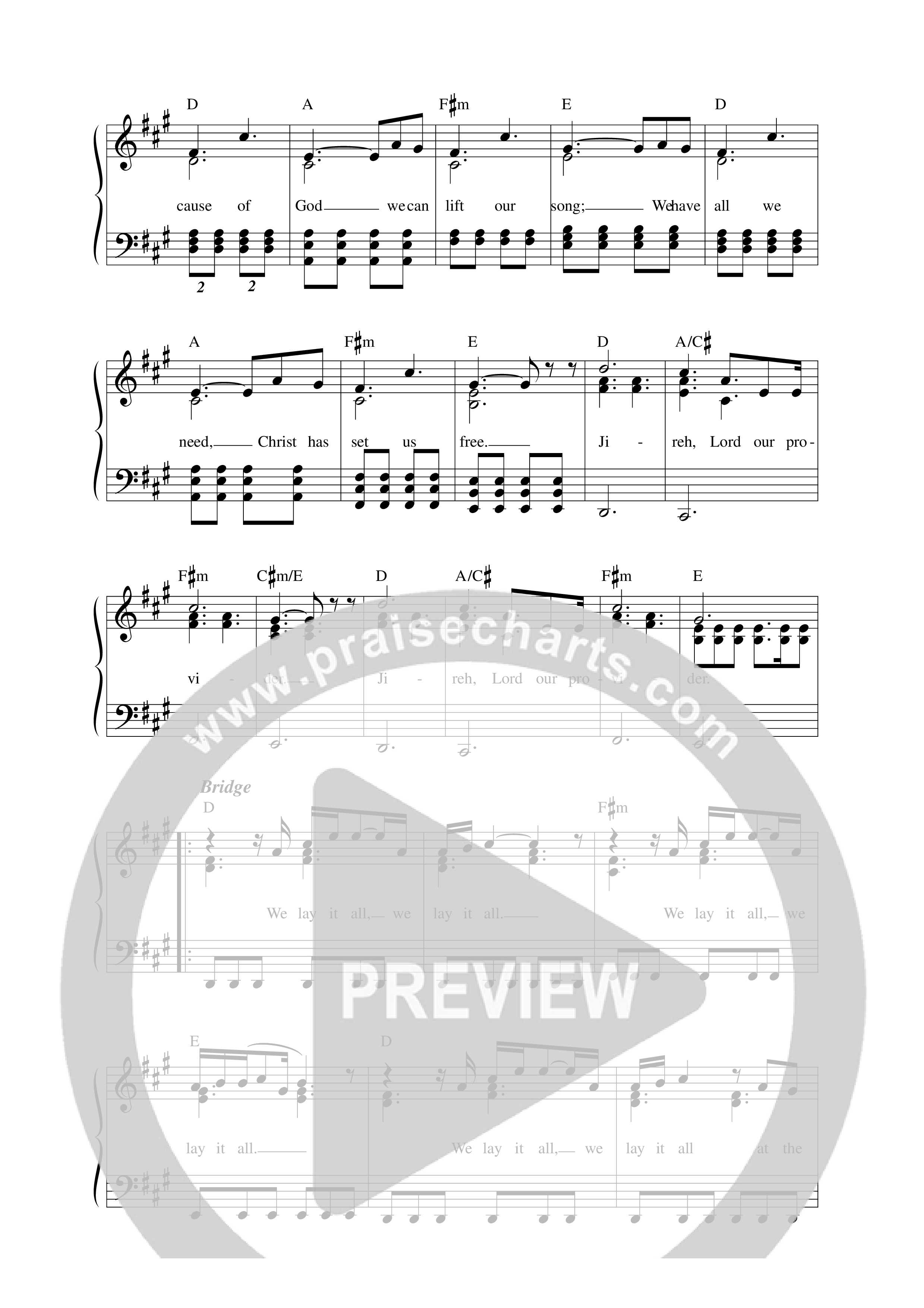 Because Of God Lead Sheet Melody (Songs From The Soil / Ashtyn Michael)