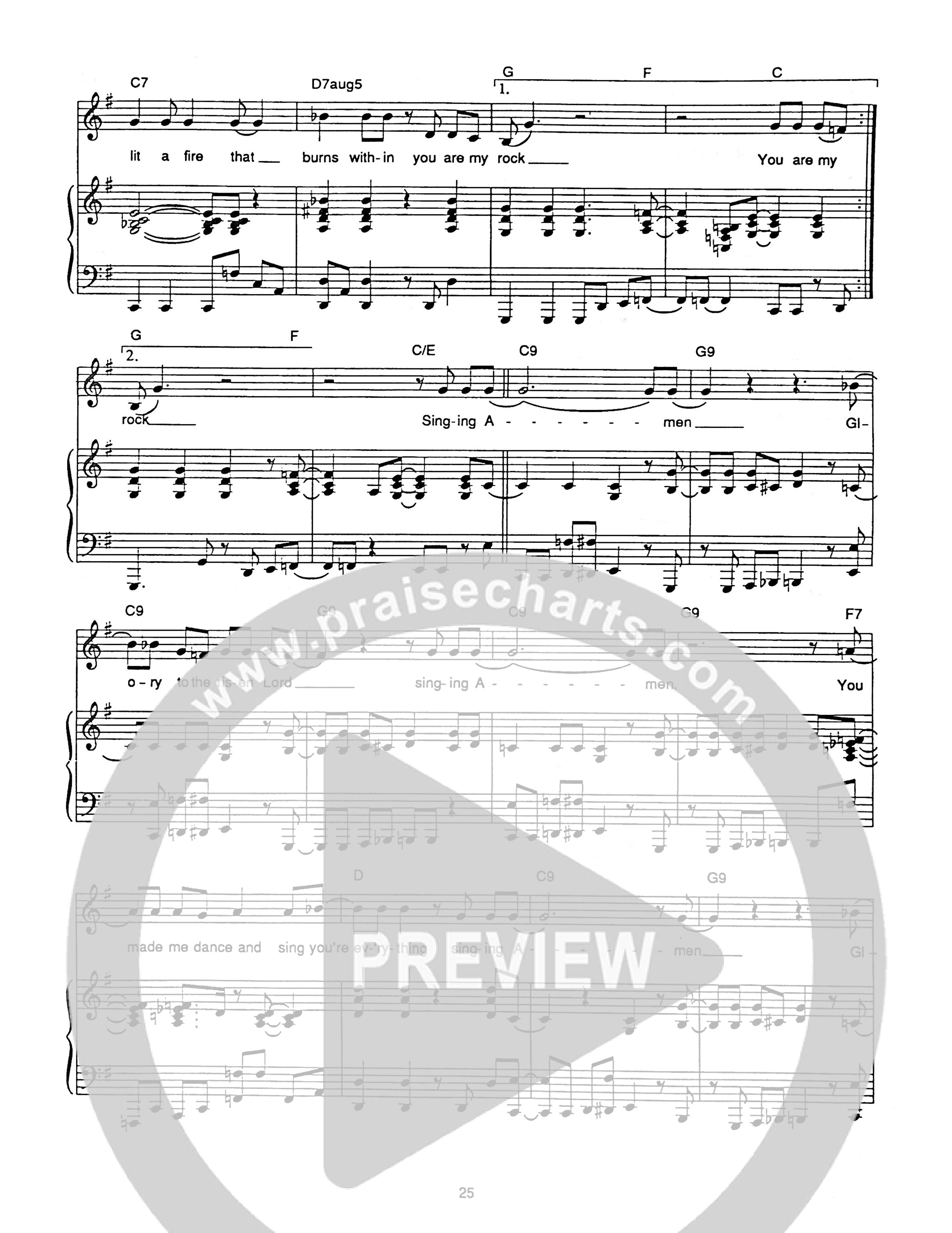 You Are My Rock Piano/Melody (Hillsong Worship)