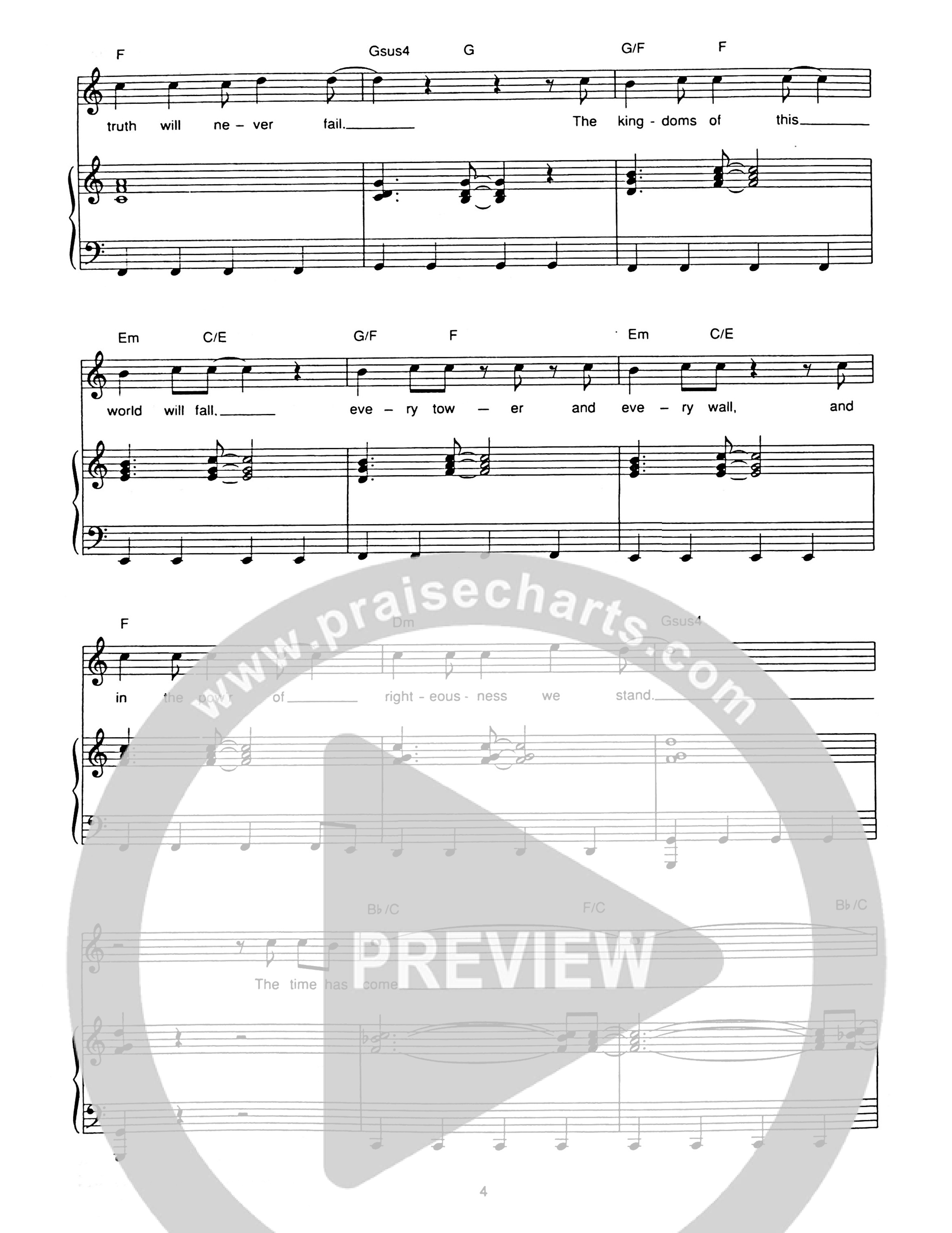 The Time Has Come Piano/Melody (Hillsong Worship)