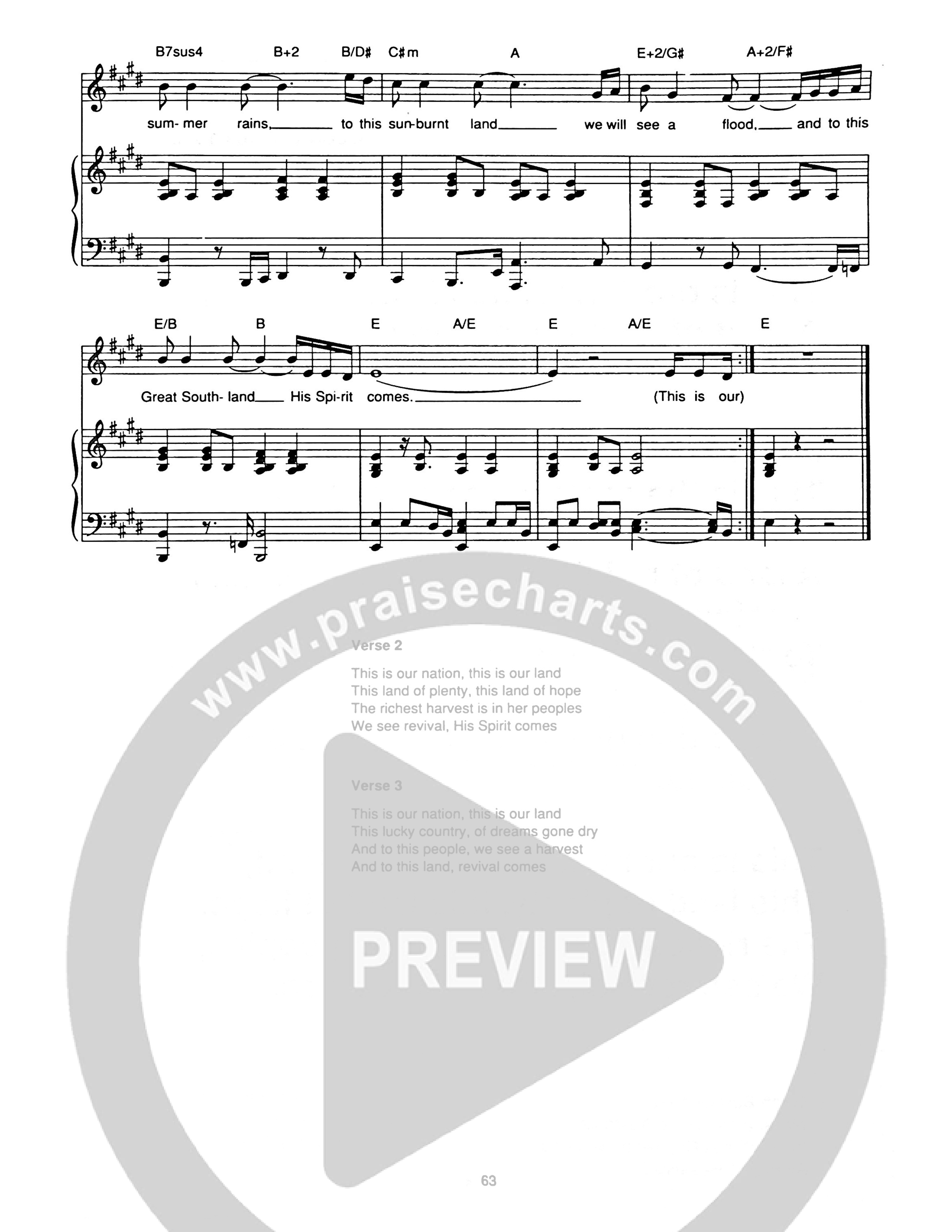 The Great Southland Piano/Melody (Hillsong Worship)