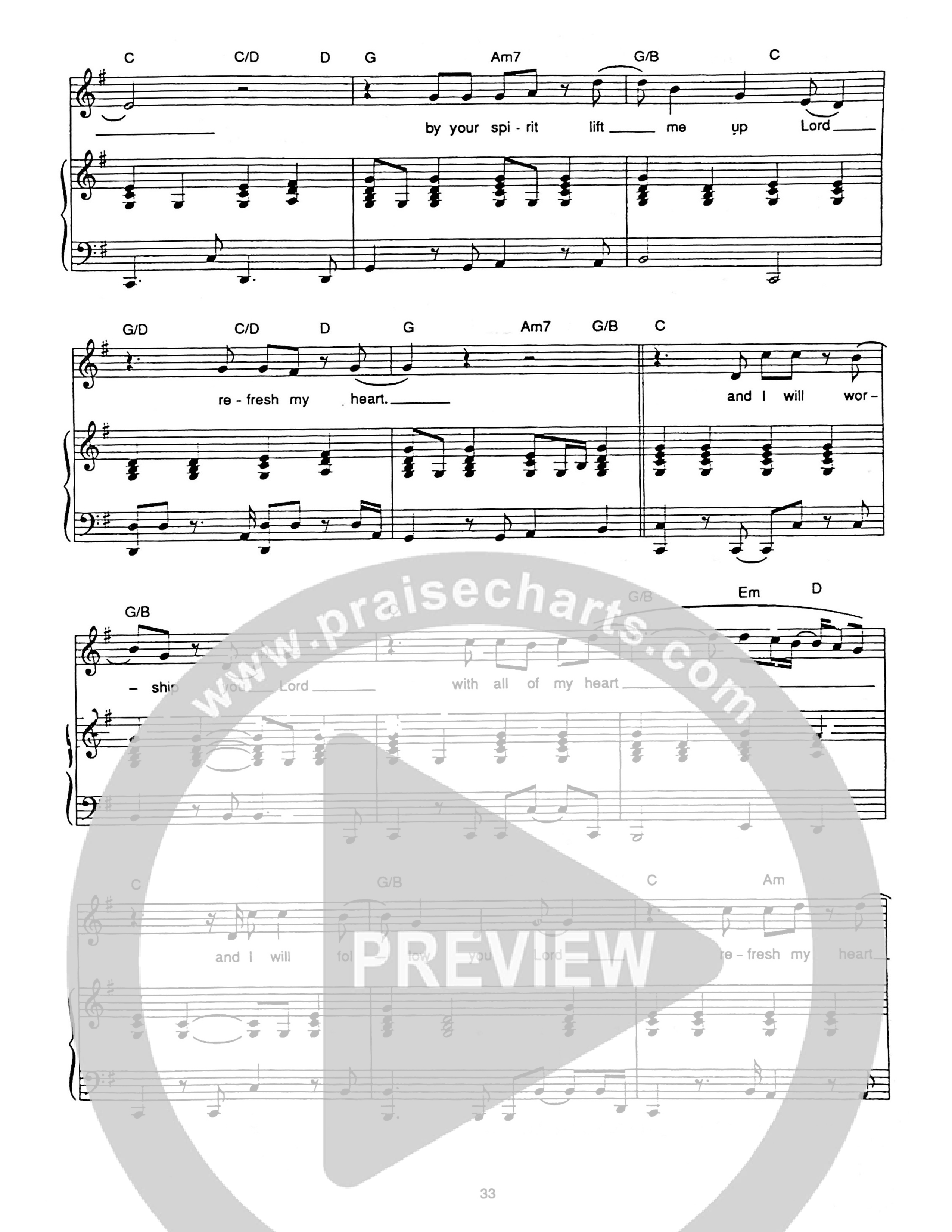 Refresh My Heart Piano/Melody (Hillsong Worship)