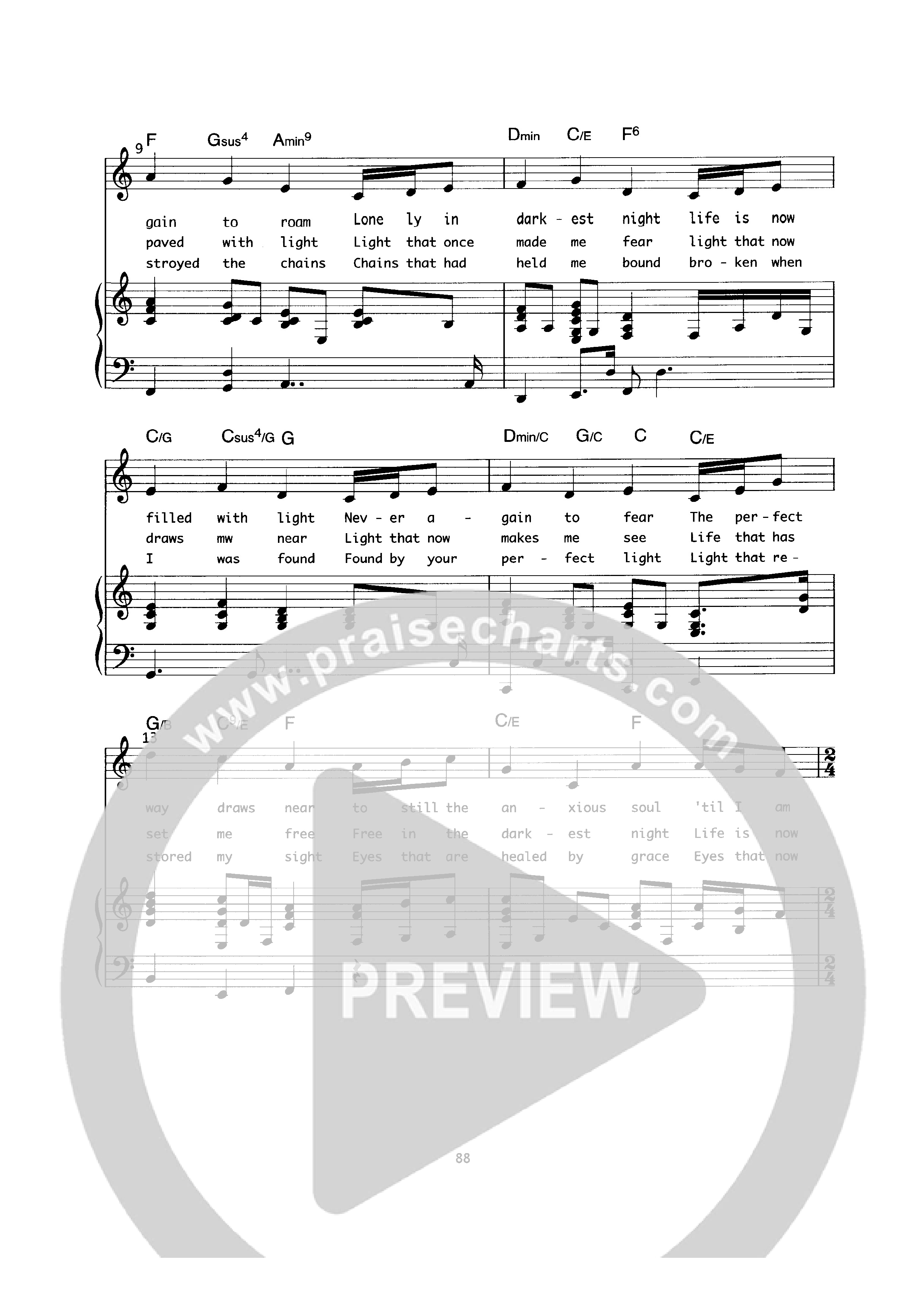 Light To Blinded Eyes Piano/Melody (Geoff Bullock)