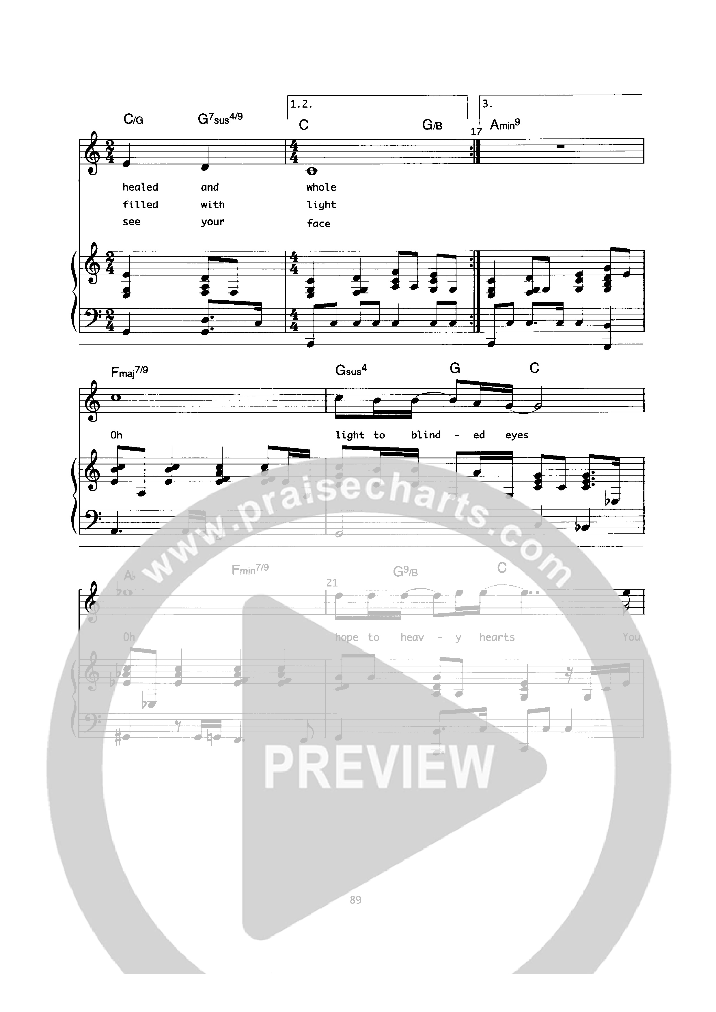 Light To Blinded Eyes Piano/Melody (Geoff Bullock)