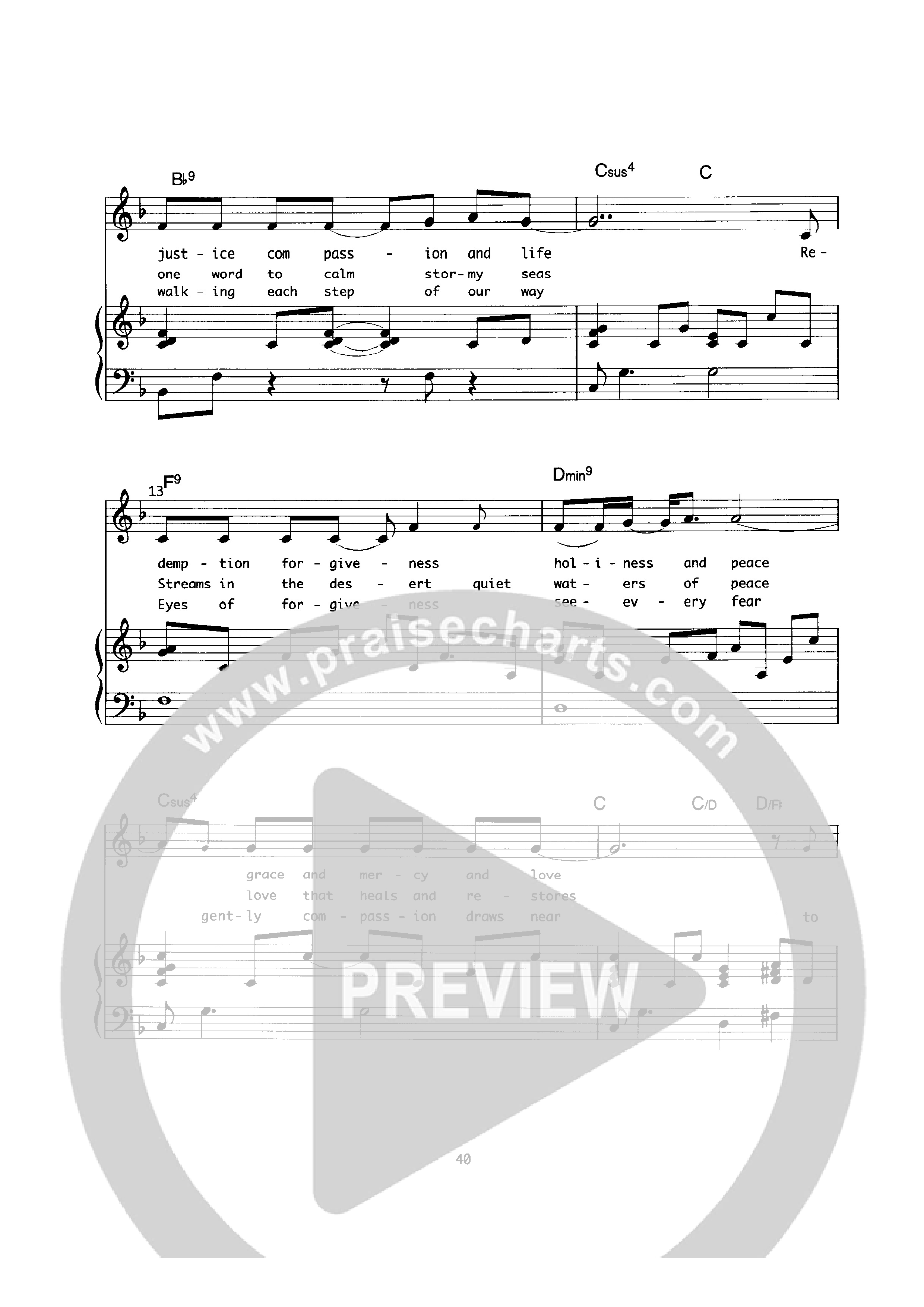 Grace And Mercy For All Piano/Melody (Geoff Bullock)