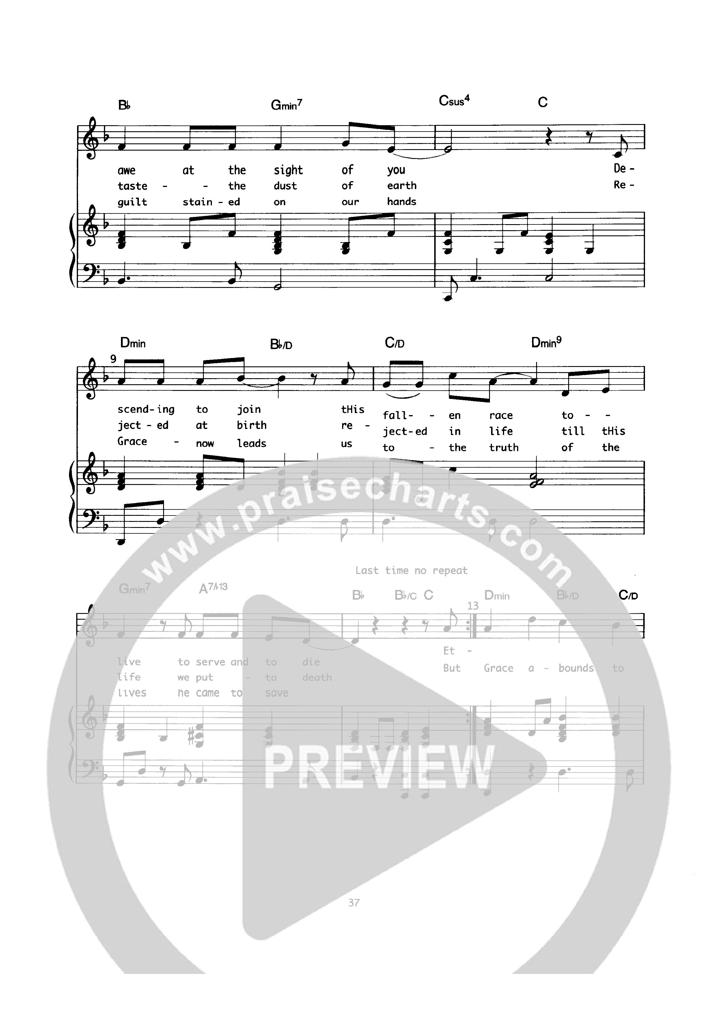 Grace Abounds To All Piano/Melody (Geoff Bullock)