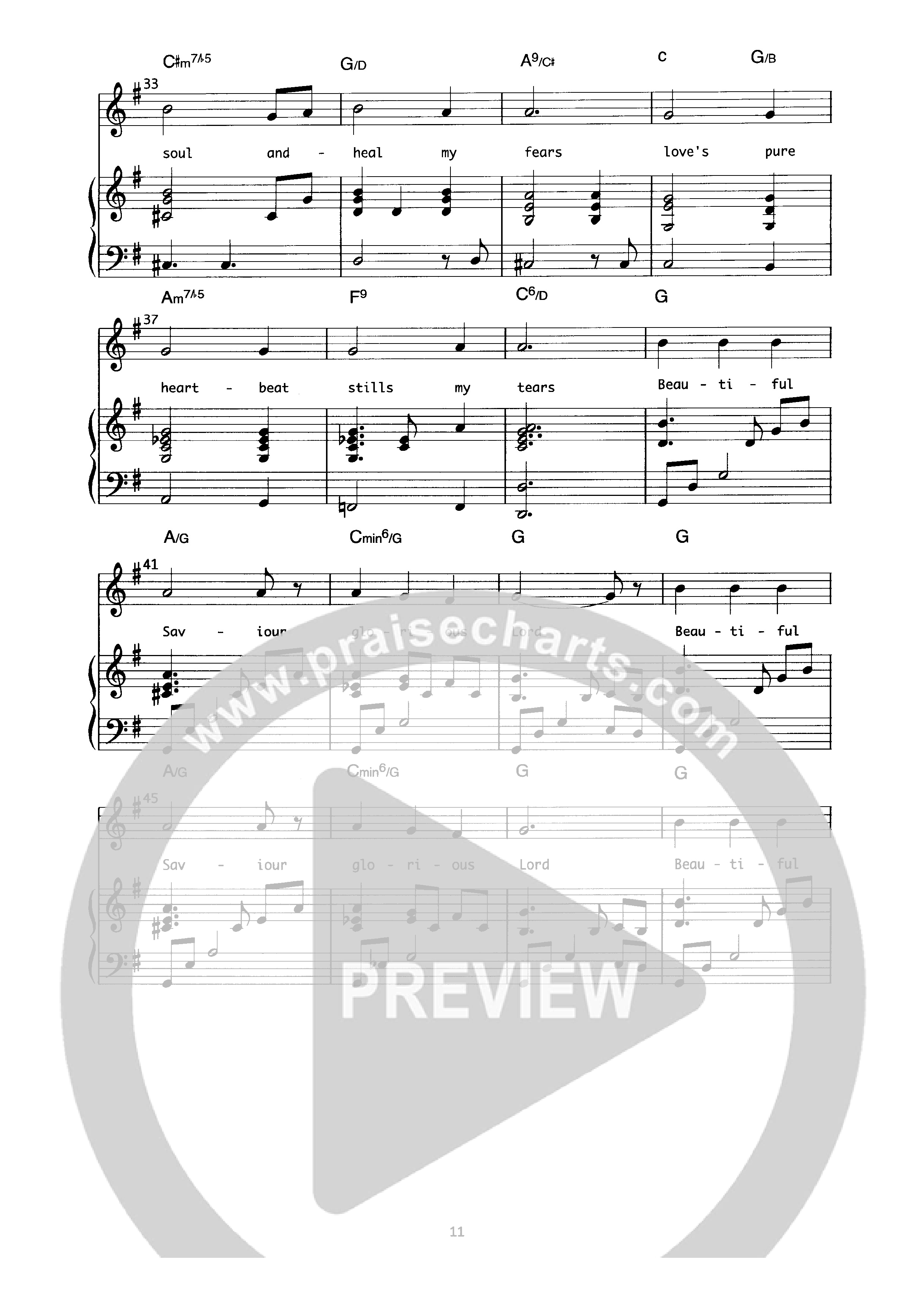 Beautiful Savior Piano/Melody (Geoff Bullock)