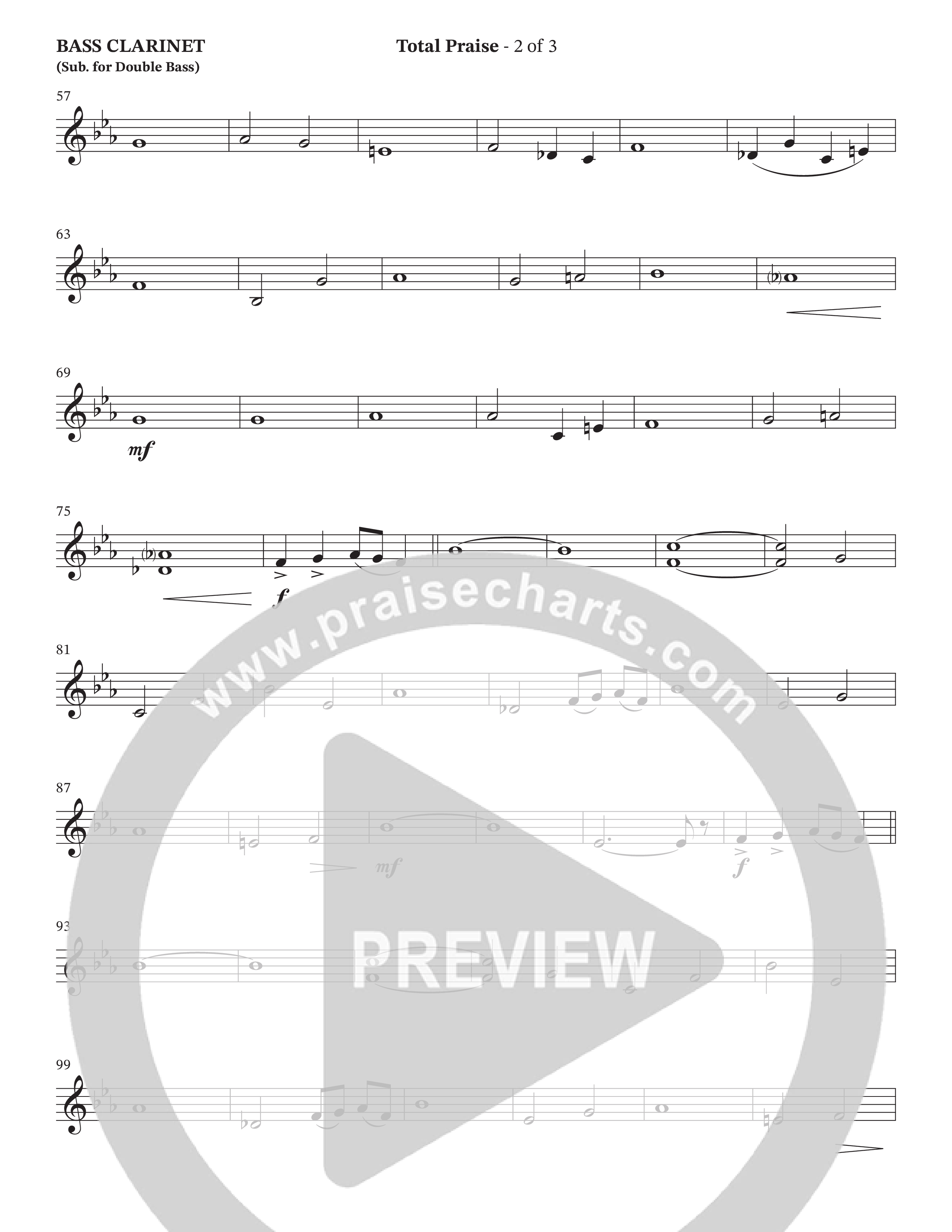 Total Praise (Choral Anthem SATB) Bass Clarinet (The Brooklyn Tabernacle Choir / Arr. Carol Cymbala / Orch. Lari Goss)