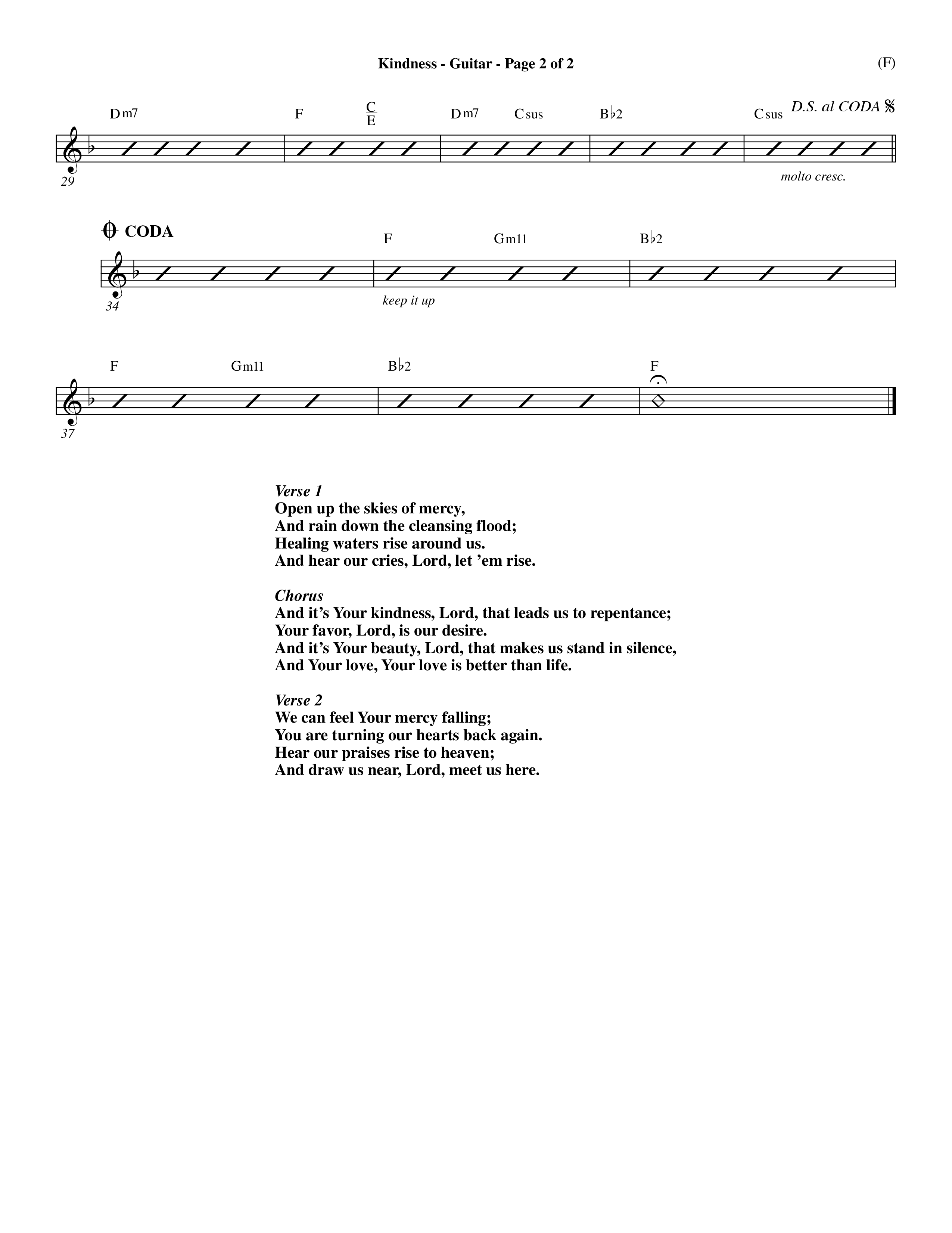 Kindness (Choral Anthem SATB) Acoustic Guitar (Word Music Choral / Arr. Dave Williamson)