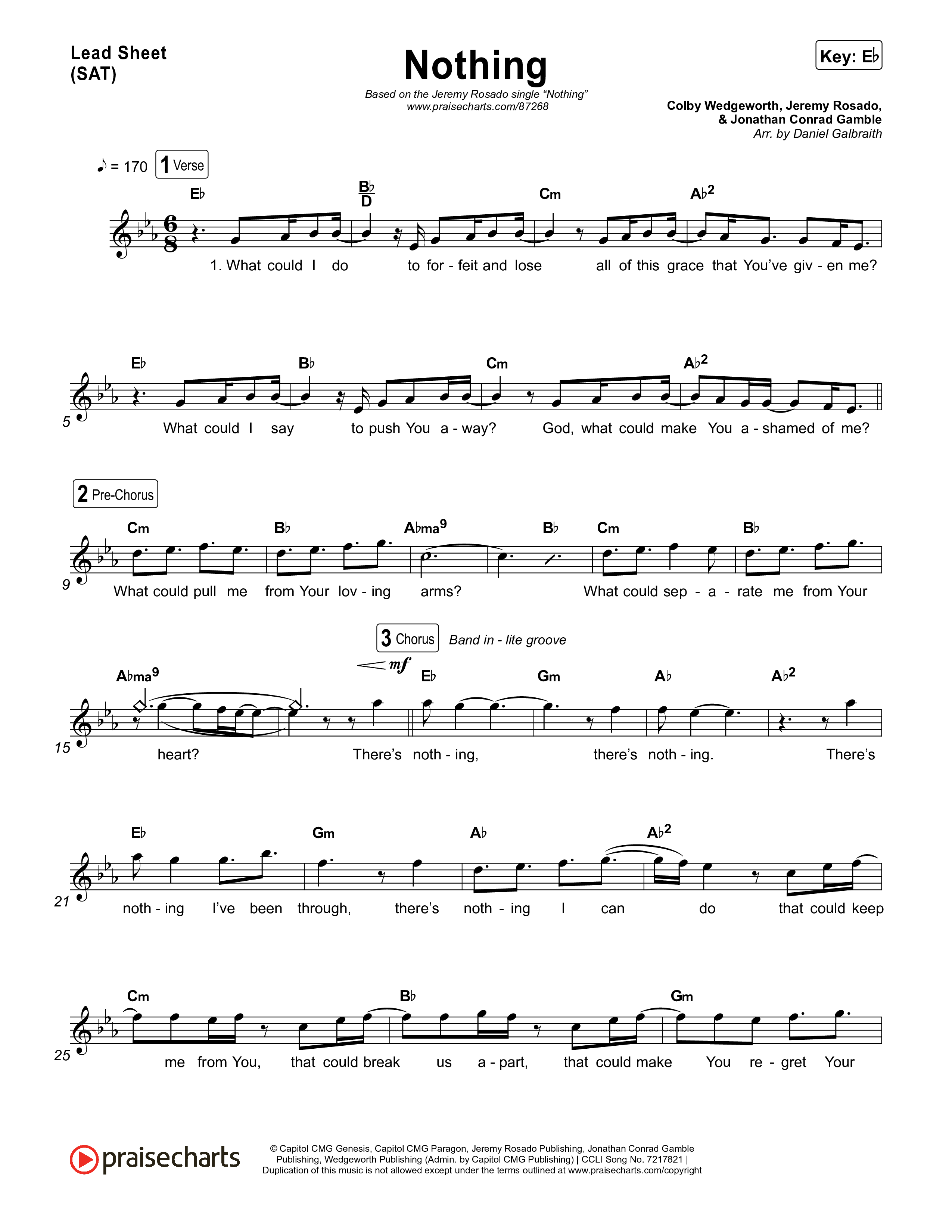 Nothing Lead Sheet (SAT) (Jeremy Rosado / Seph Schlueter)