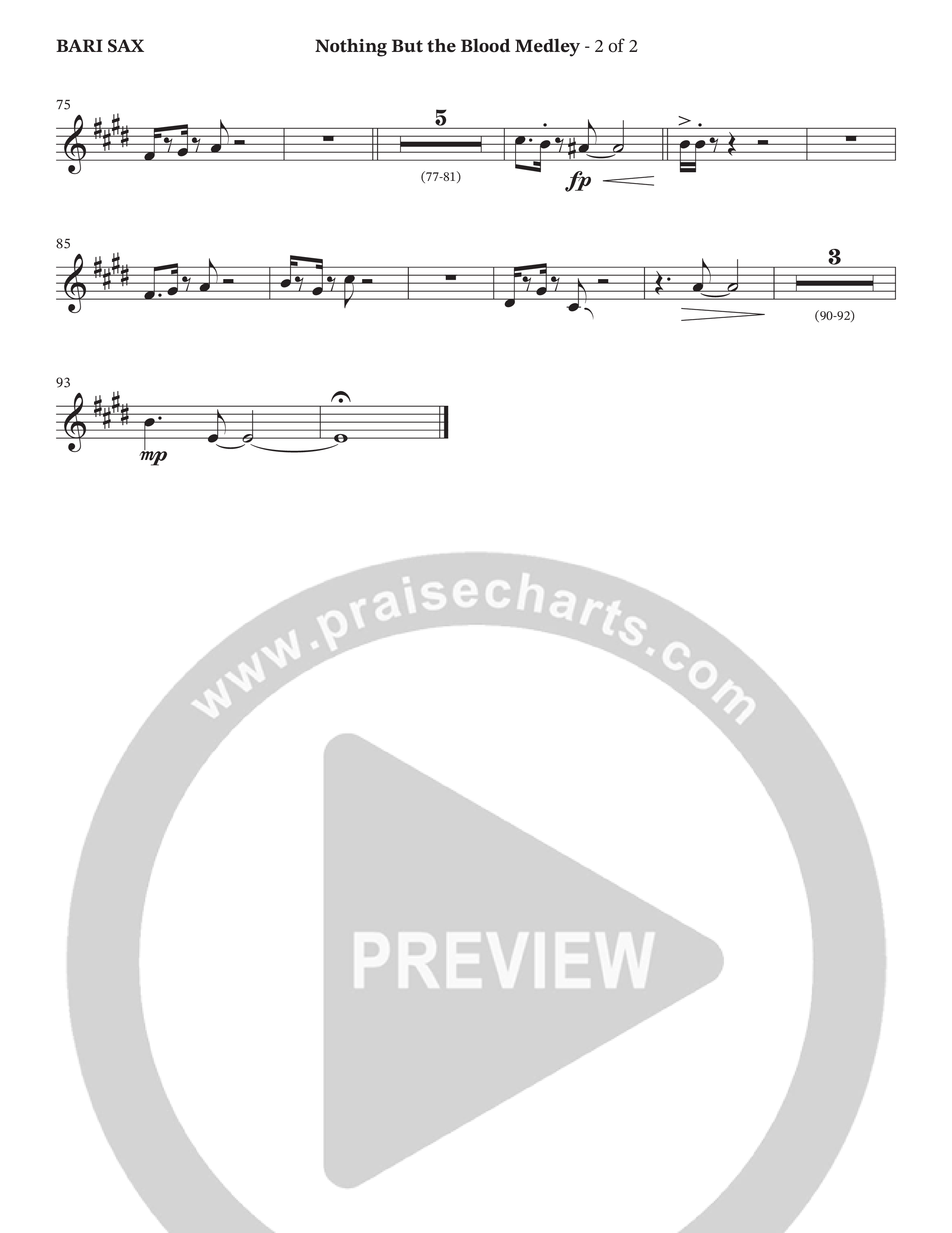 Nothing But The Blood Medley (Choral Anthem SATB) Bari Sax (TaRanda Greene / Orch. Jim Hammerly)