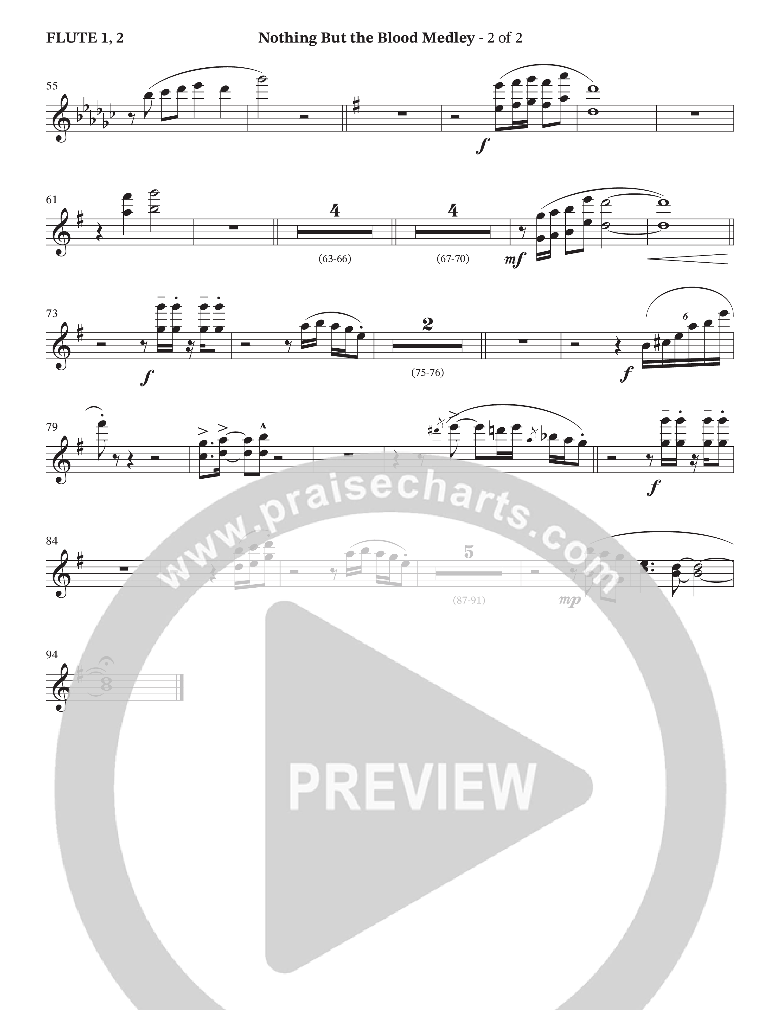 Nothing But The Blood Medley (Choral Anthem SATB) Flute 1/2 (TaRanda Greene / Orch. Jim Hammerly)