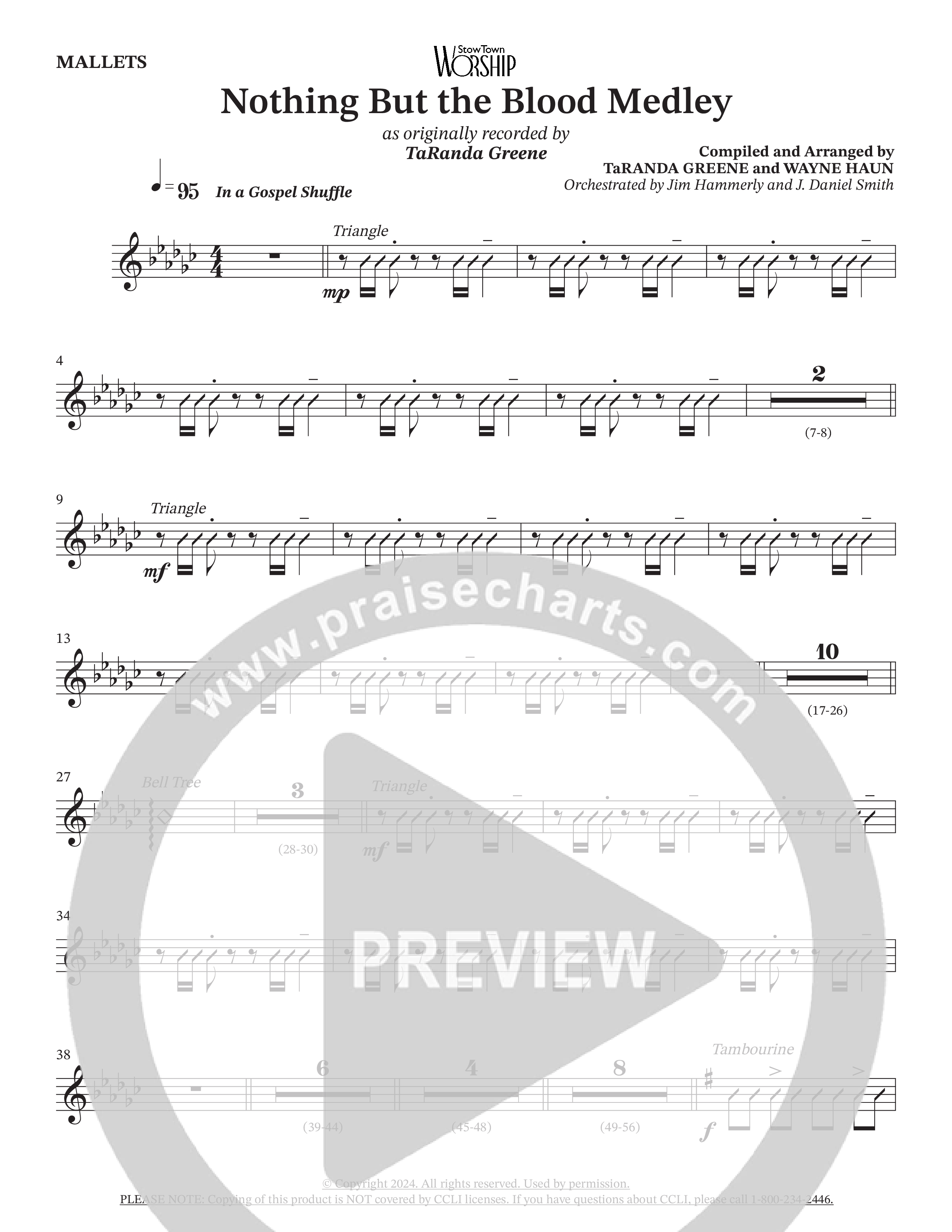 Nothing But The Blood Medley (Choral Anthem SATB) Mallets (TaRanda Greene / Orch. Jim Hammerly)