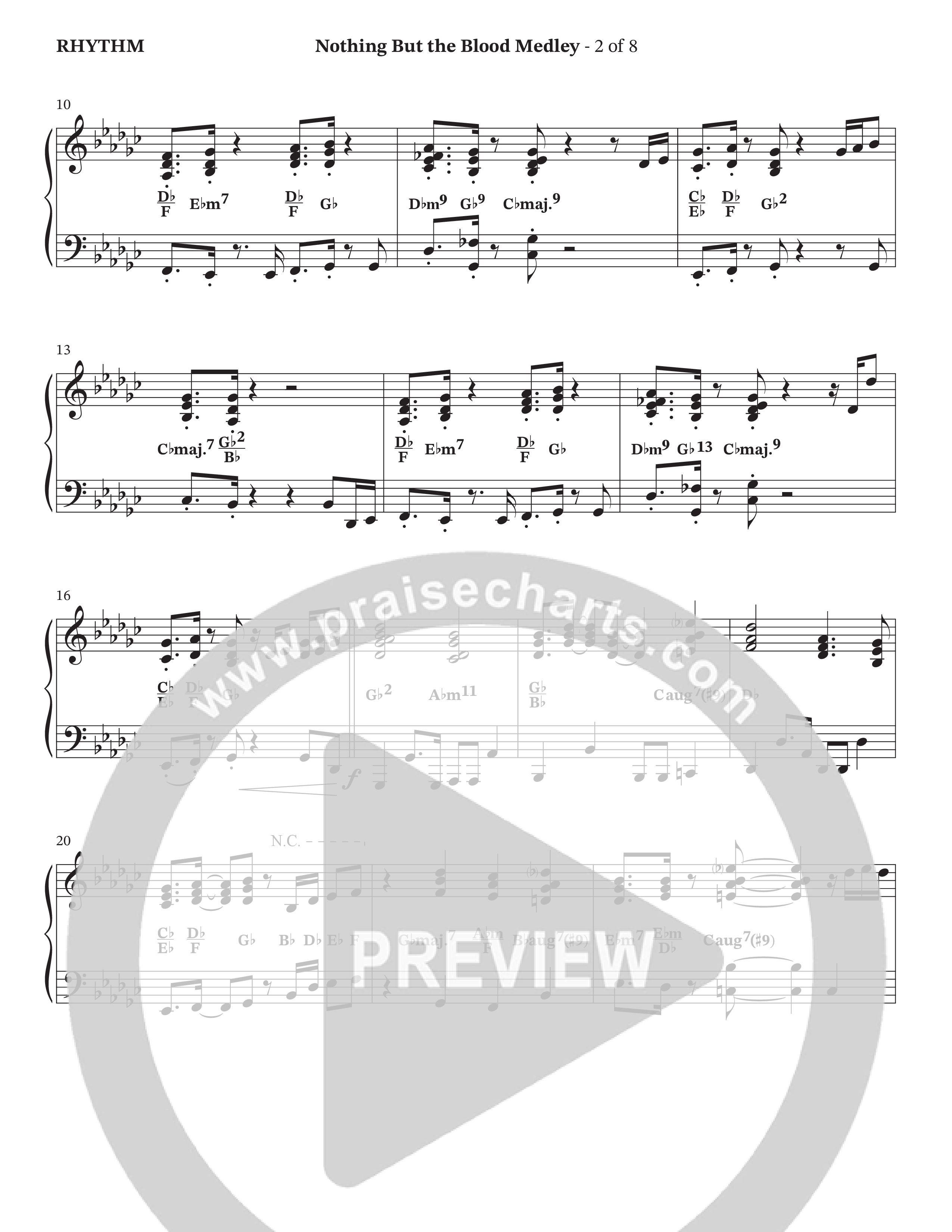 Nothing But The Blood Medley (Choral Anthem SATB) Rhythm Chart (TaRanda Greene / Orch. Jim Hammerly)