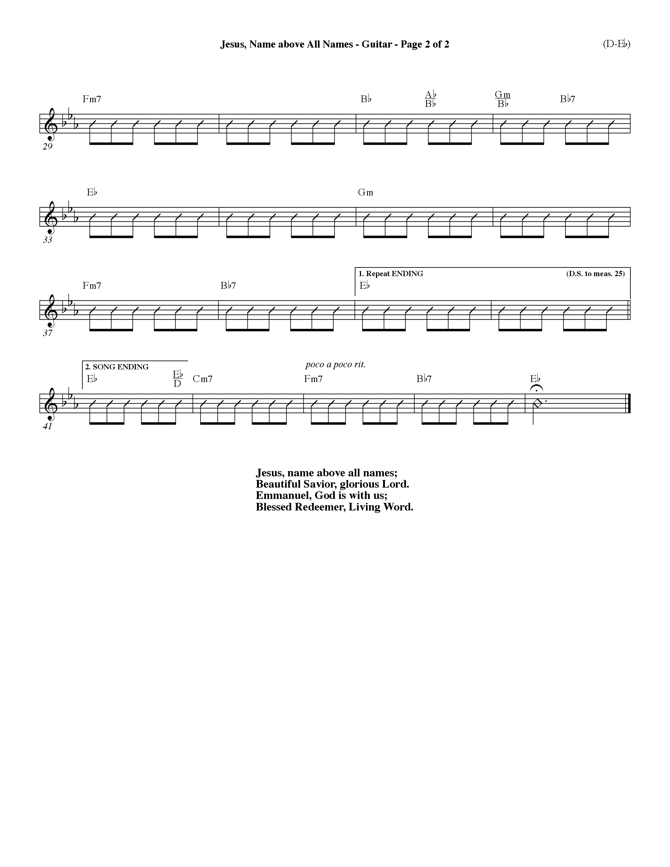 Jesus Name Above All Names (Choral Anthem SATB) Acoustic Guitar (Word Music Choral / Orch. John Gage / Orch. Andrew High)