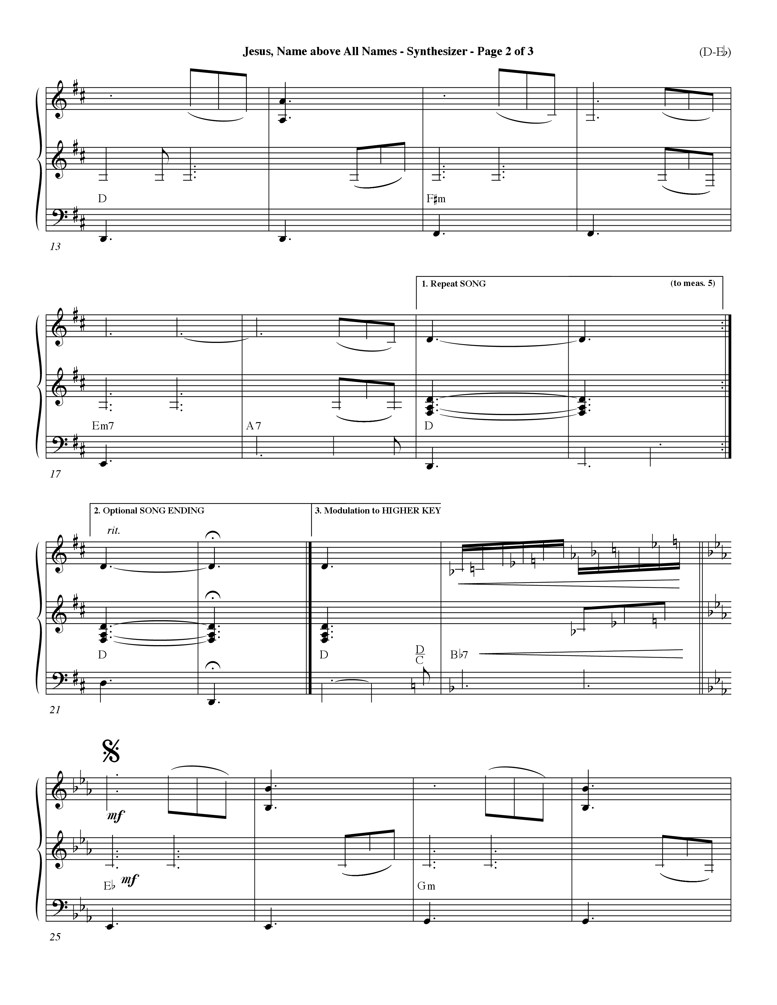 Jesus Name Above All Names (Choral Anthem SATB) Synth (Word Music Choral / Orch. John Gage / Orch. Andrew High)