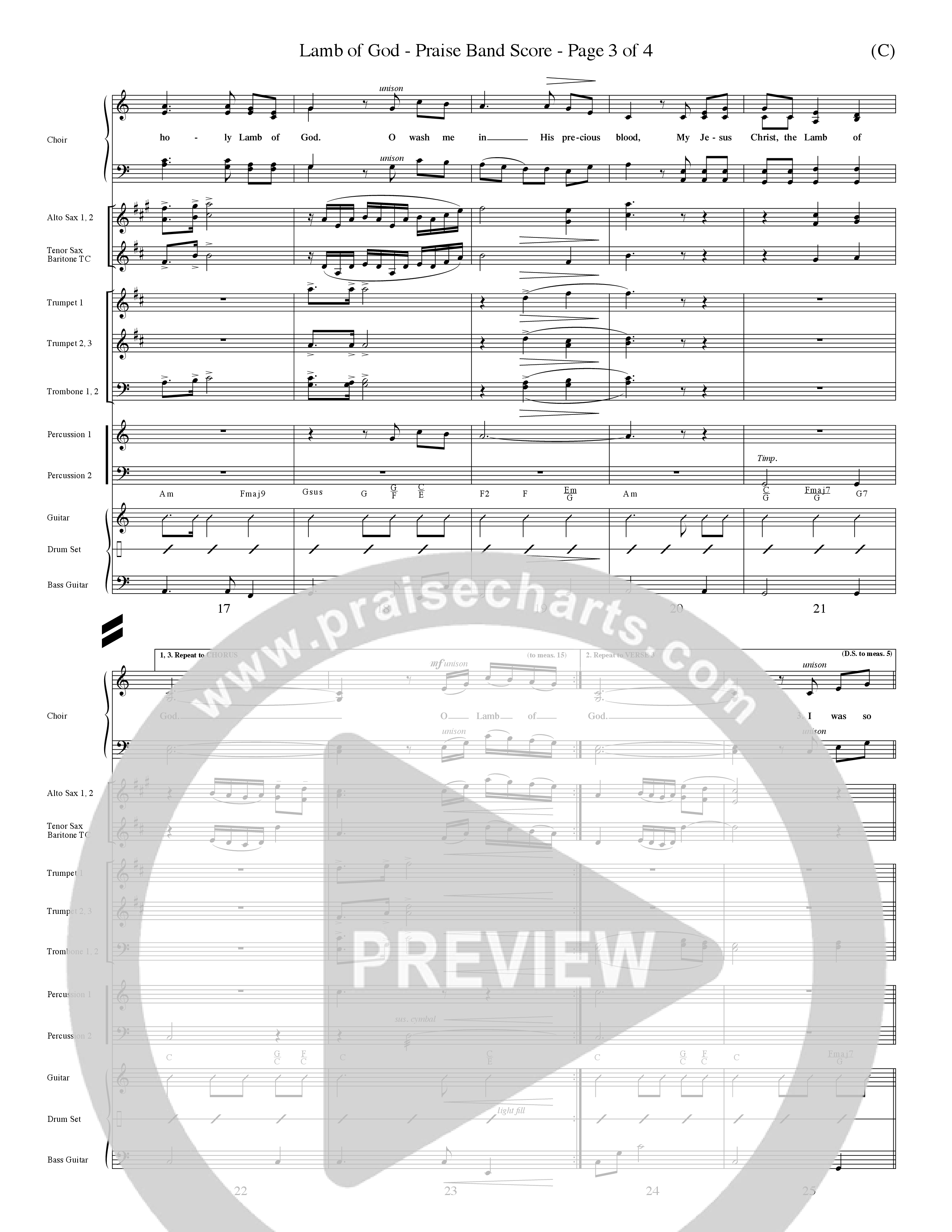 Lamb Of God (Choral Anthem SATB) Conductor's Score (Word Music Choral / Orch. Keith Christopher / Orch. Paul Nelson)