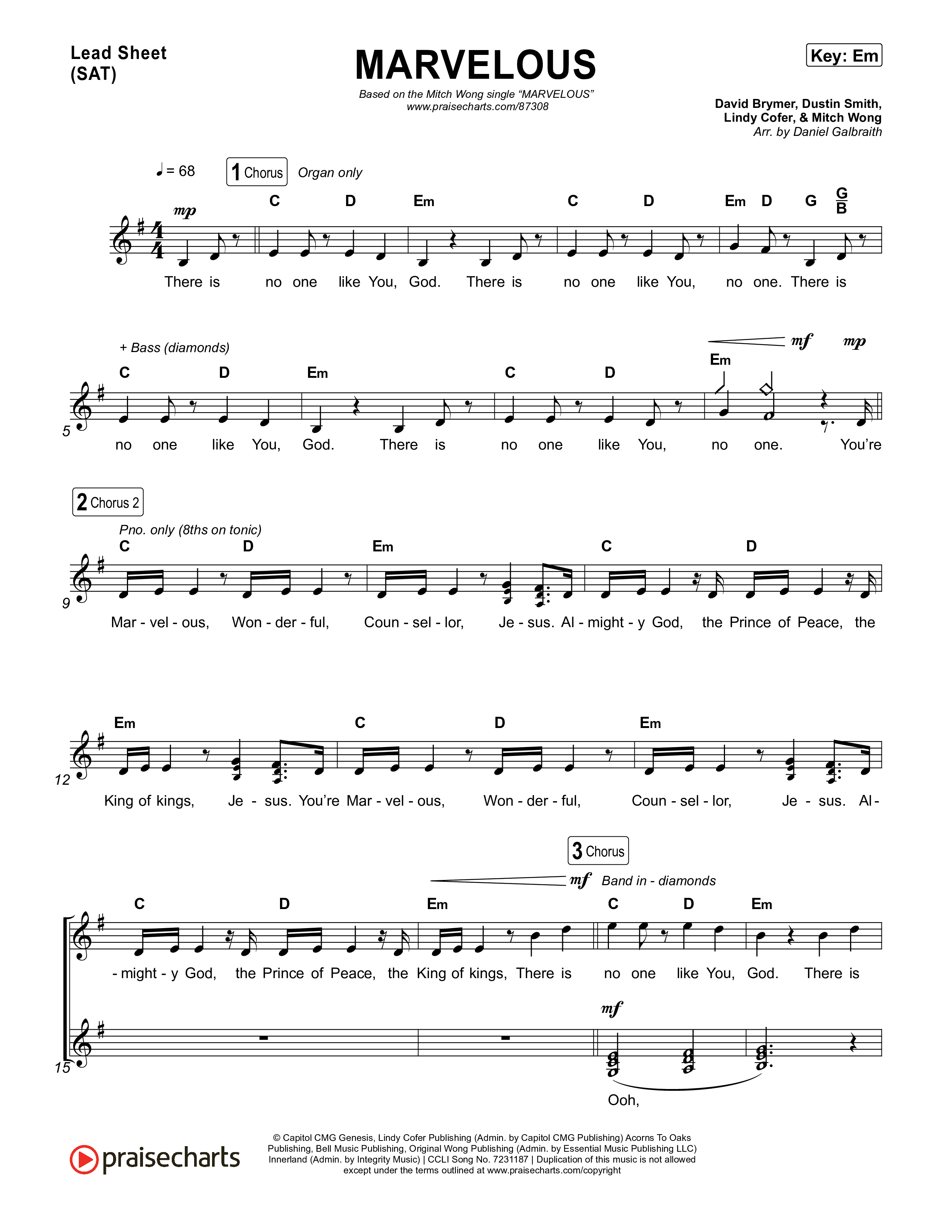 Marvelous Lead Sheet (SAT) (Mitch Wong)