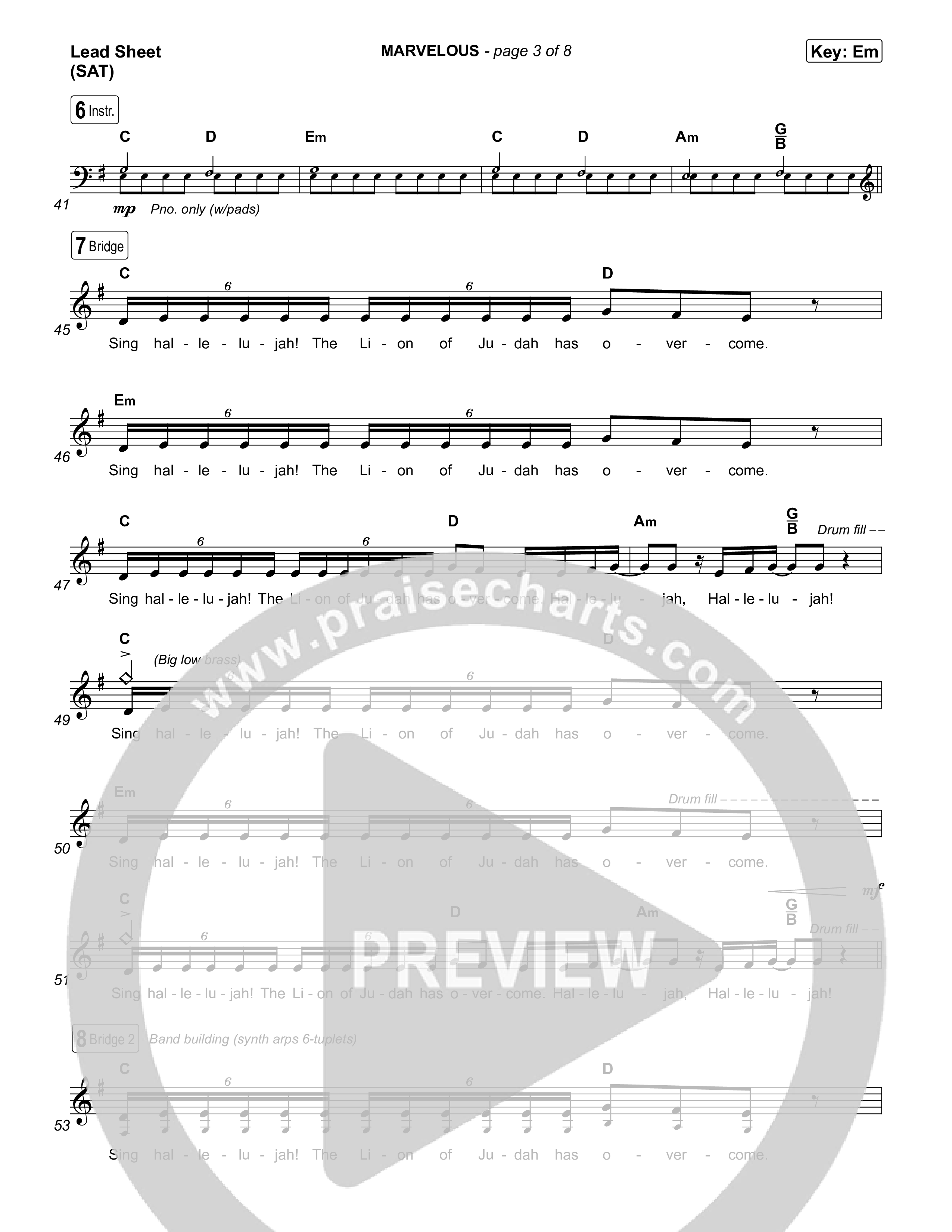 Marvelous Lead Sheet (SAT) (Mitch Wong)