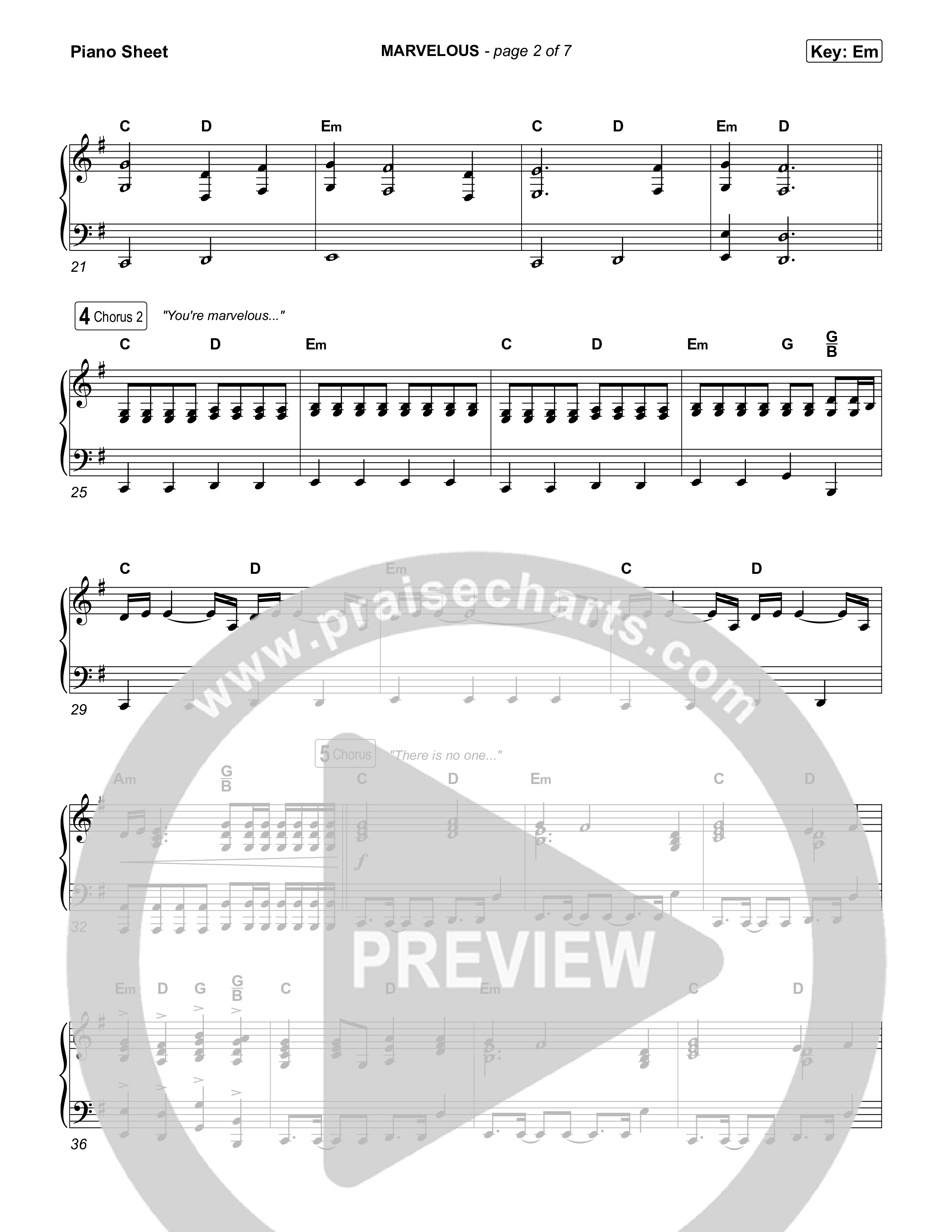 Marvelous Piano Sheet (Mitch Wong)