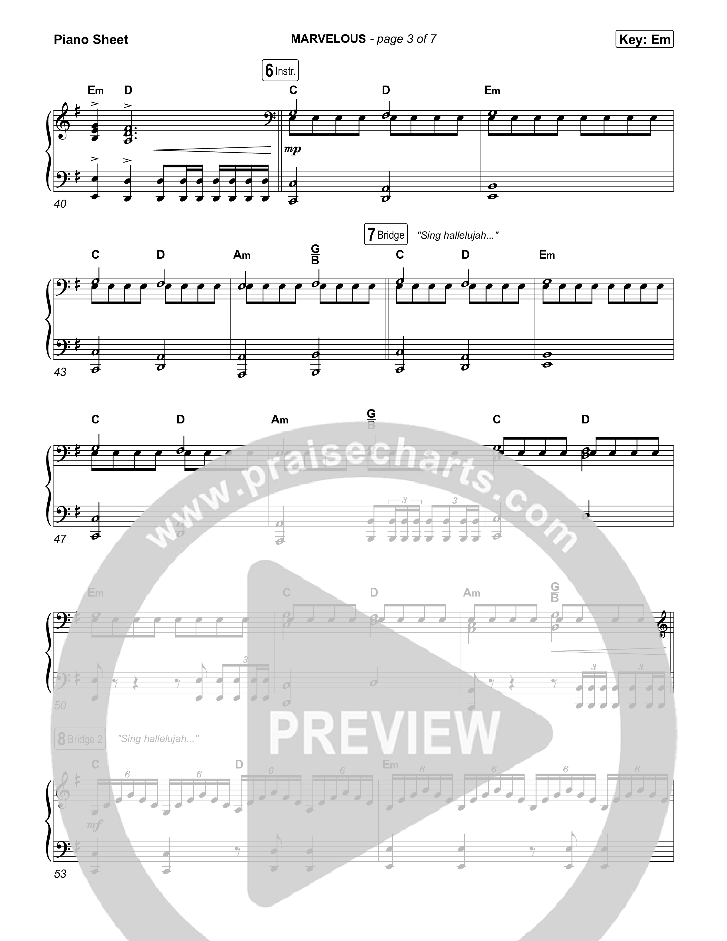 Marvelous Piano Sheet (Mitch Wong)