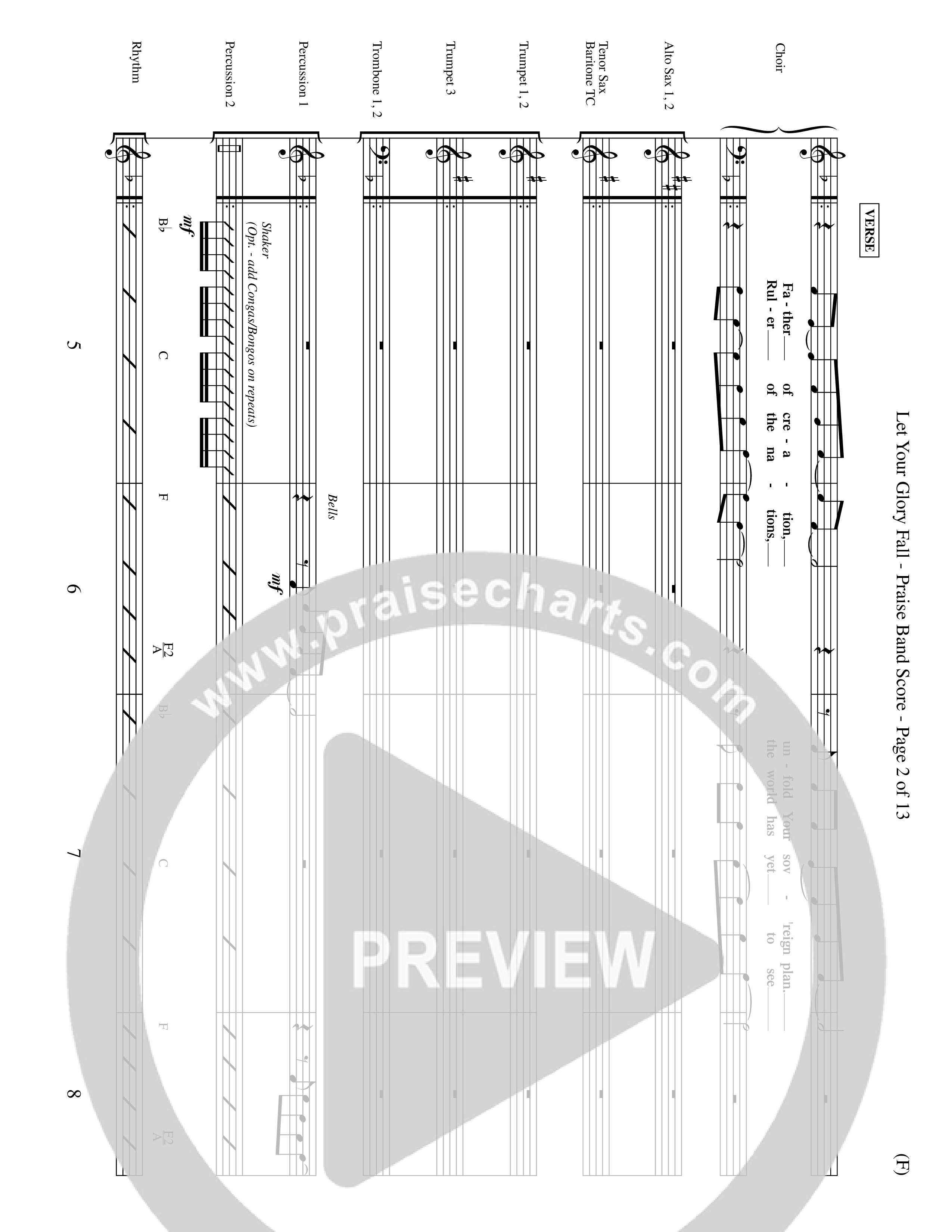 Let Your Glory Fall (Choral Anthem SATB) Conductor's Score (Word Music Choral / Orch. David Shipps)