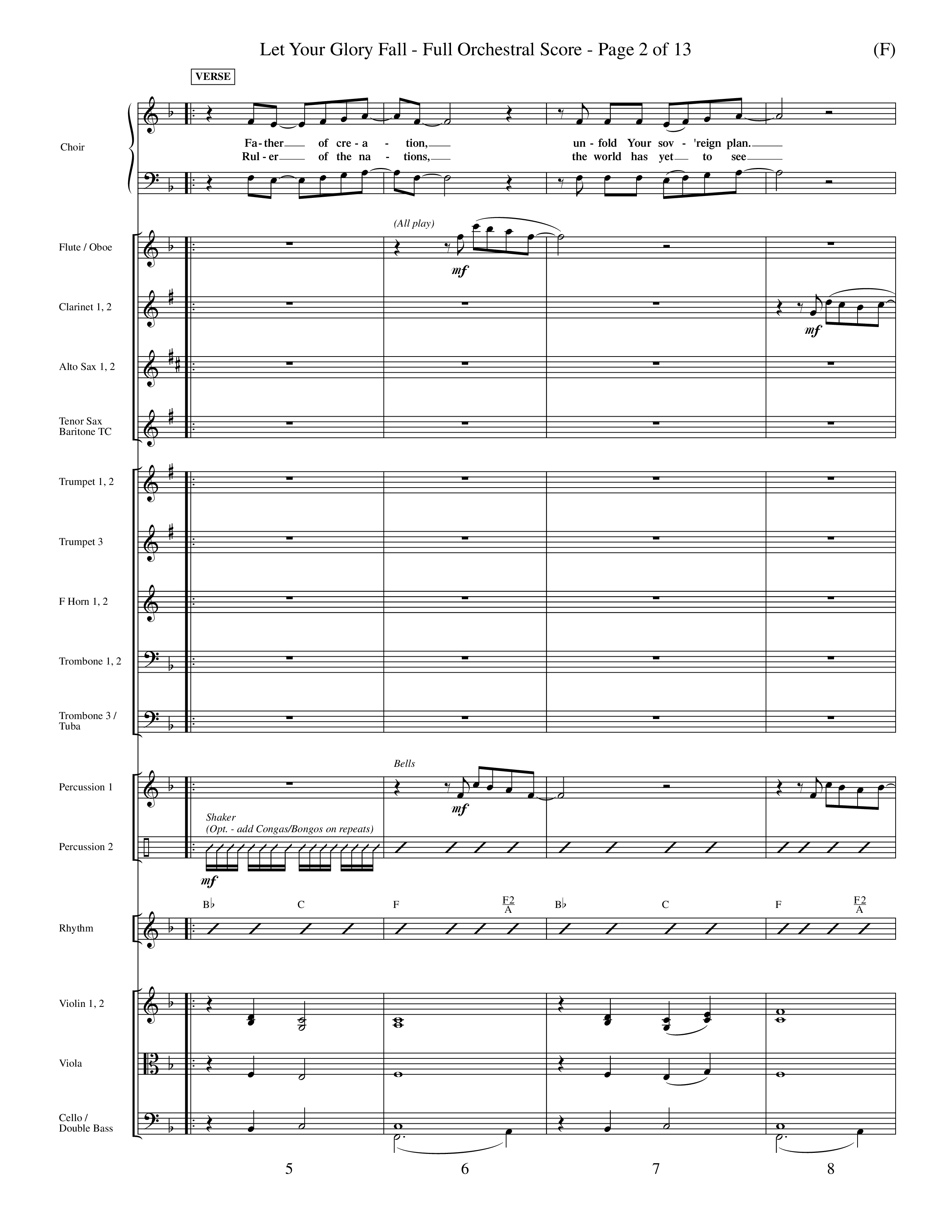 Let Your Glory Fall (Choral Anthem SATB) Conductor's Score (Word Music Choral / Orch. David Shipps)