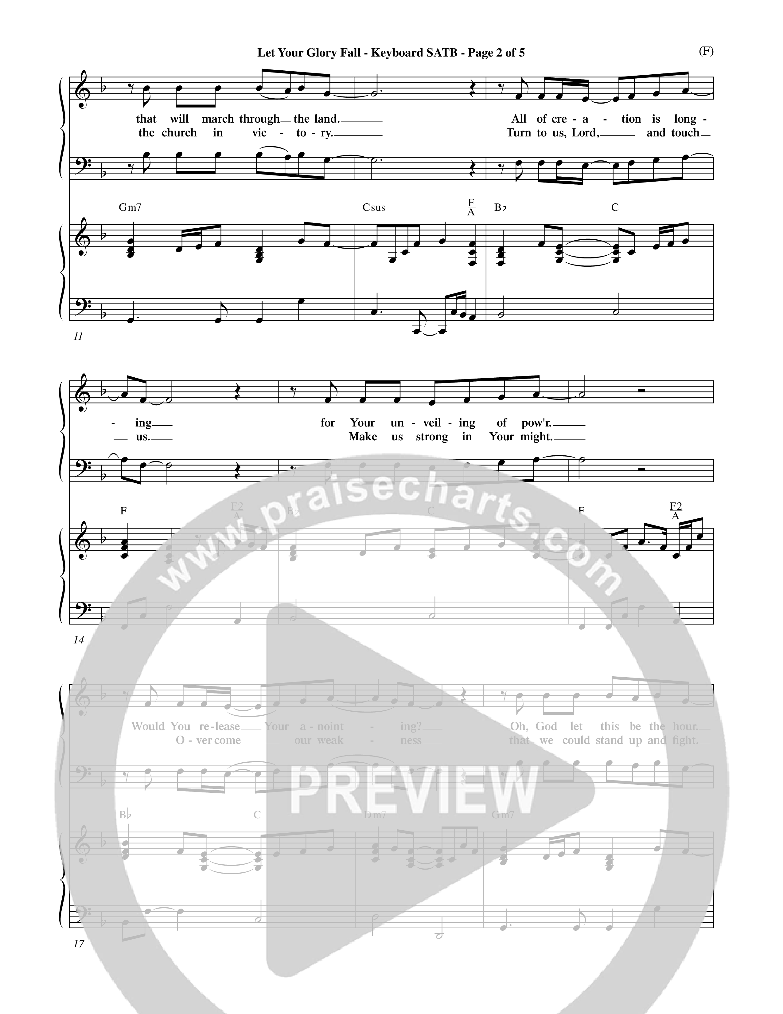 Let Your Glory Fall (Choral Anthem SATB) Keyboard/Vocal (SATB) (Word Music Choral / Orch. David Shipps)