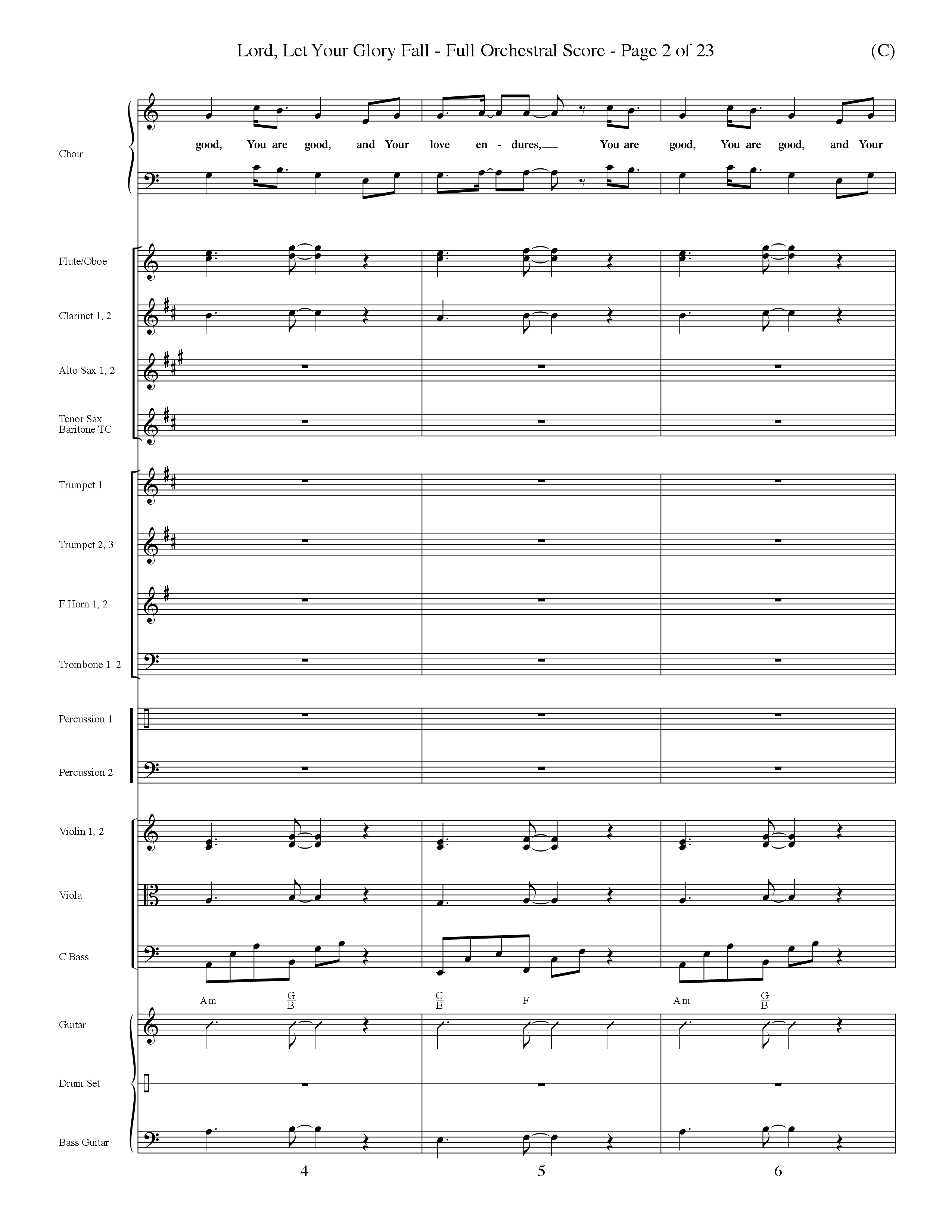 Lord Let Your Glory Fall (Choral Anthem SATB) Conductor's Score (Word Music Choral / Orch. Dave Williamson)