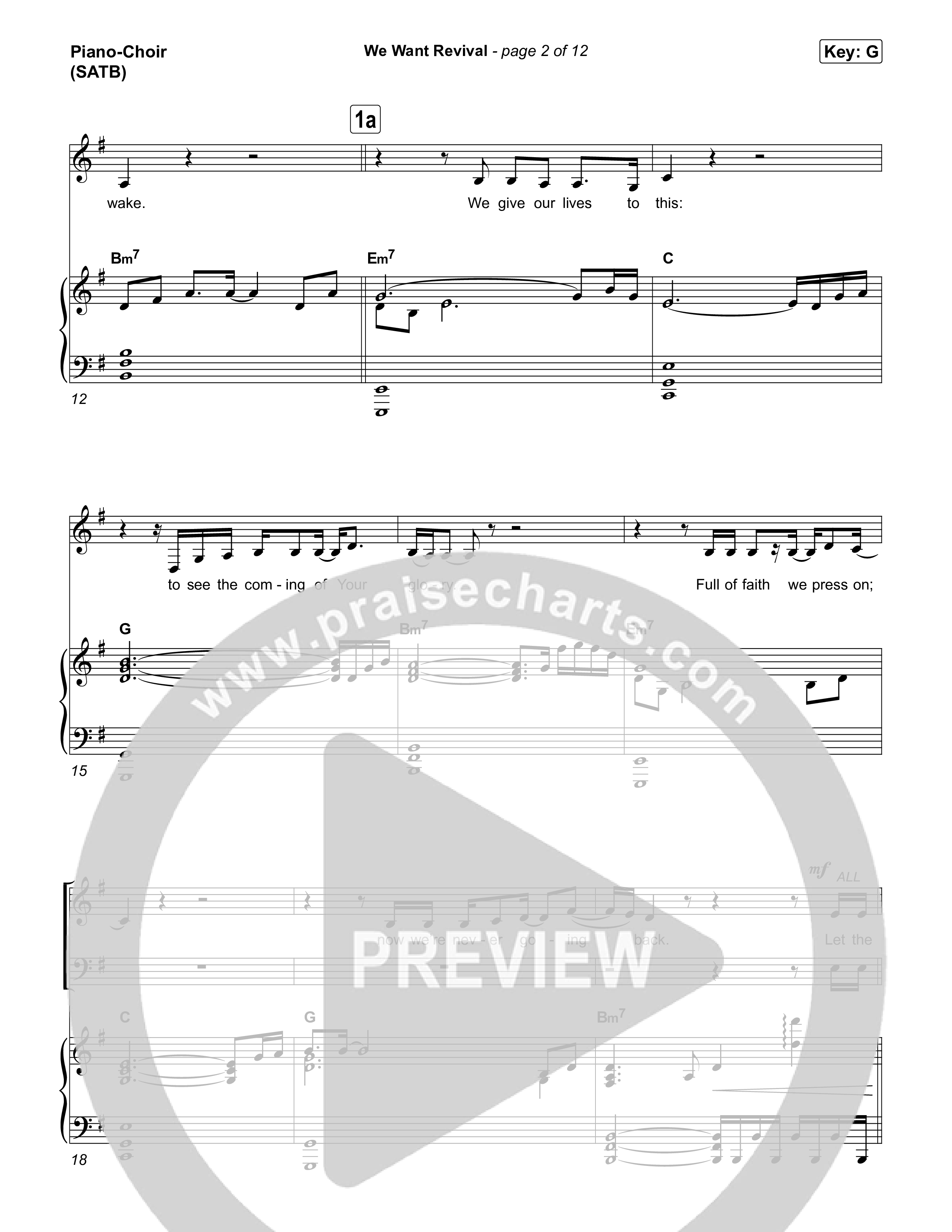 We Want Revival Piano/Vocal Pack (Red Worship / Lizzie Morgan / Jonathan Stamper)