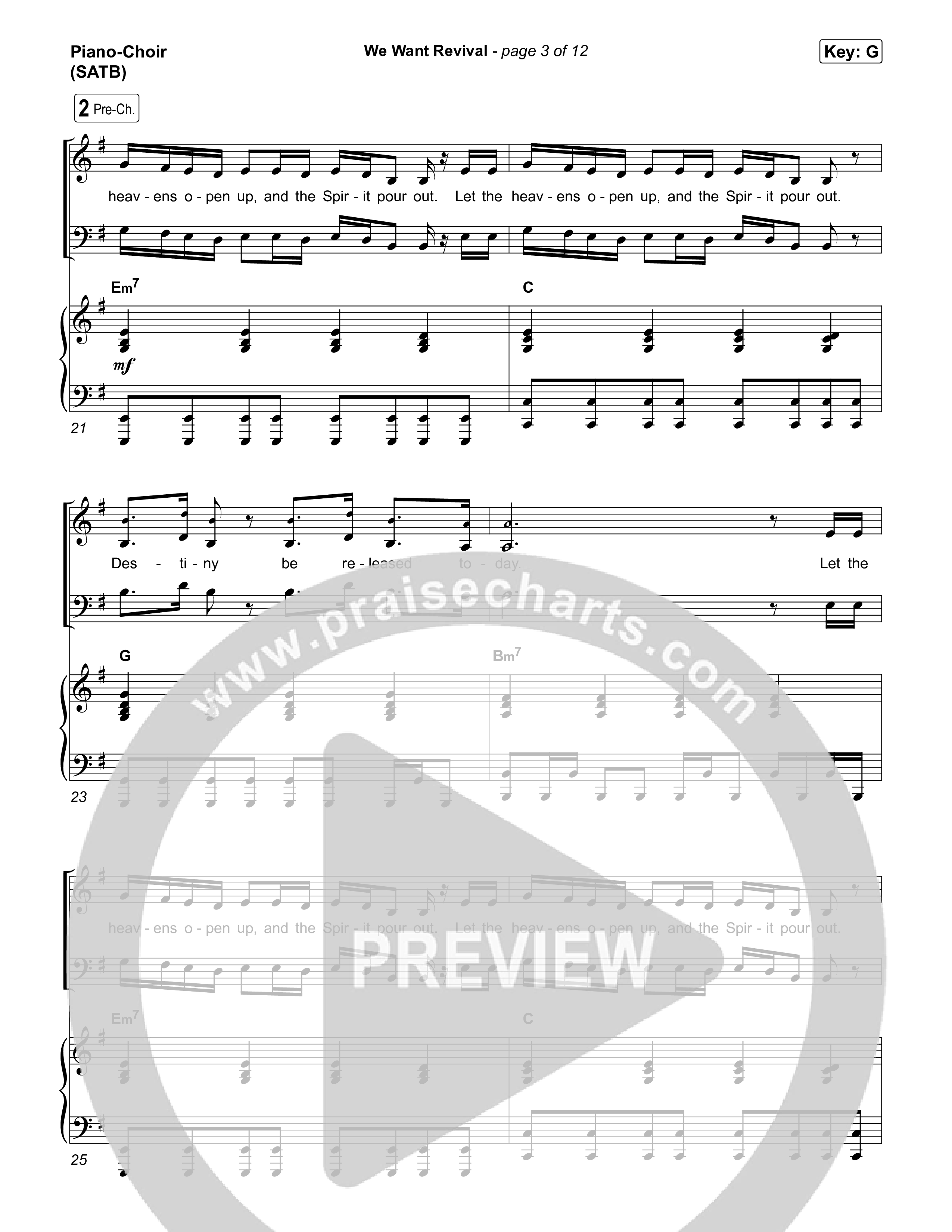 We Want Revival Piano/Vocal Pack (Red Worship / Lizzie Morgan / Jonathan Stamper)