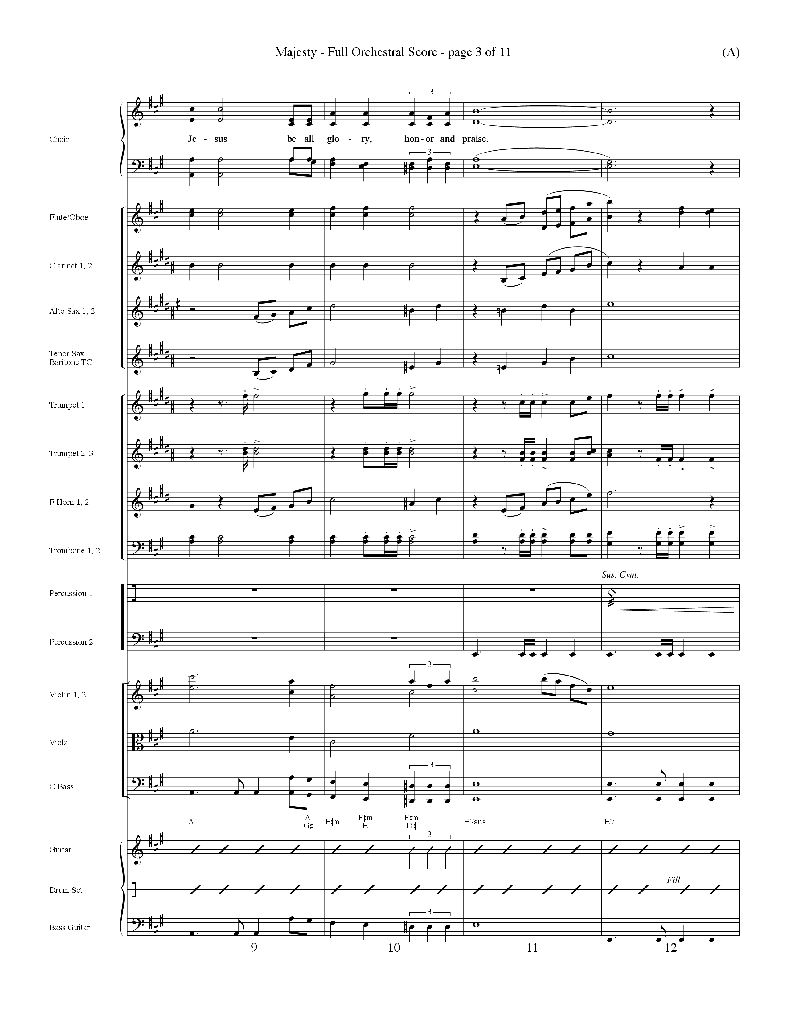 Majesty (Choral Anthem SATB) Orchestration (Word Music Choral / Orch. Eddie Fargason)