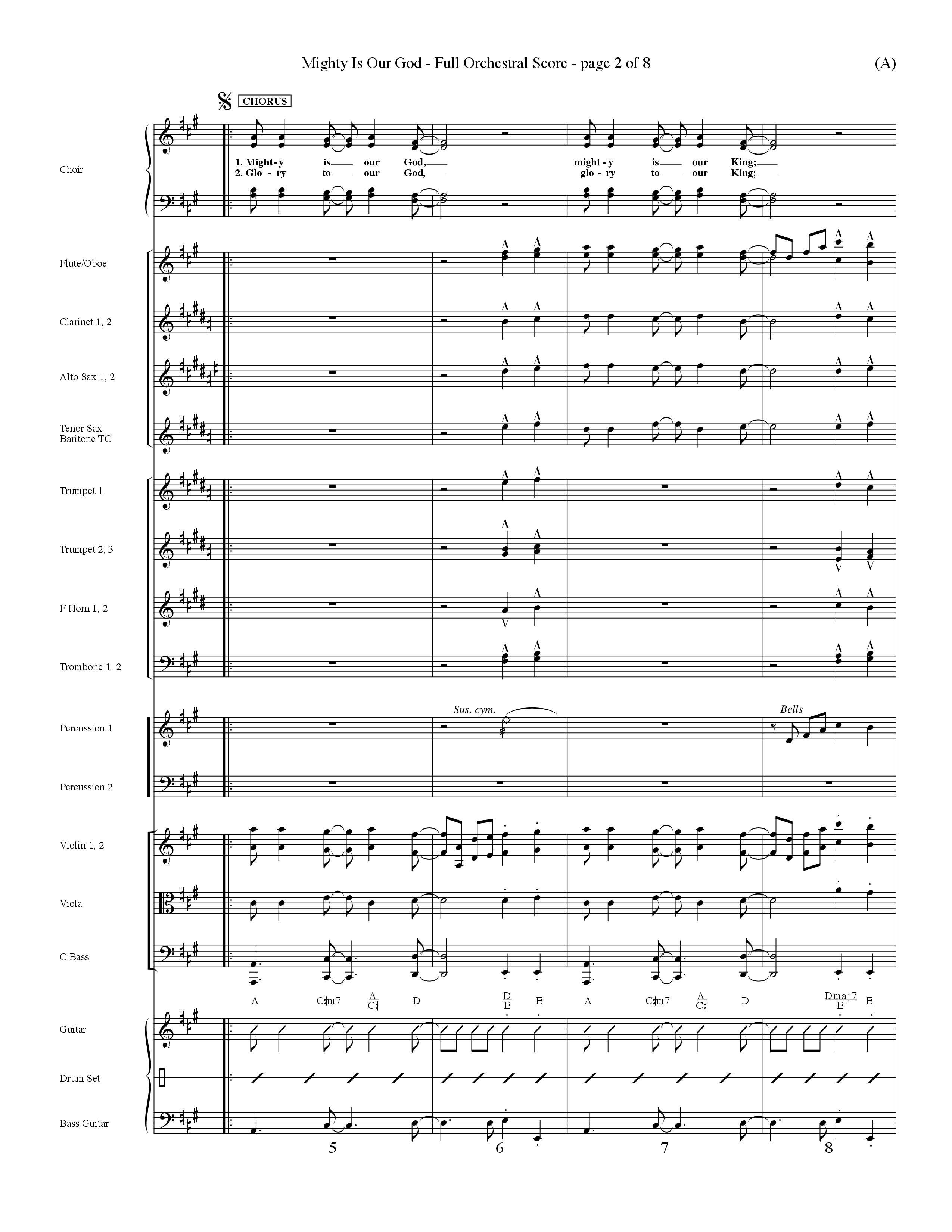 Mighty Is Our God (Choral Anthem SATB) Orchestration (Word Music Choral / Orch. Ron Meyers)