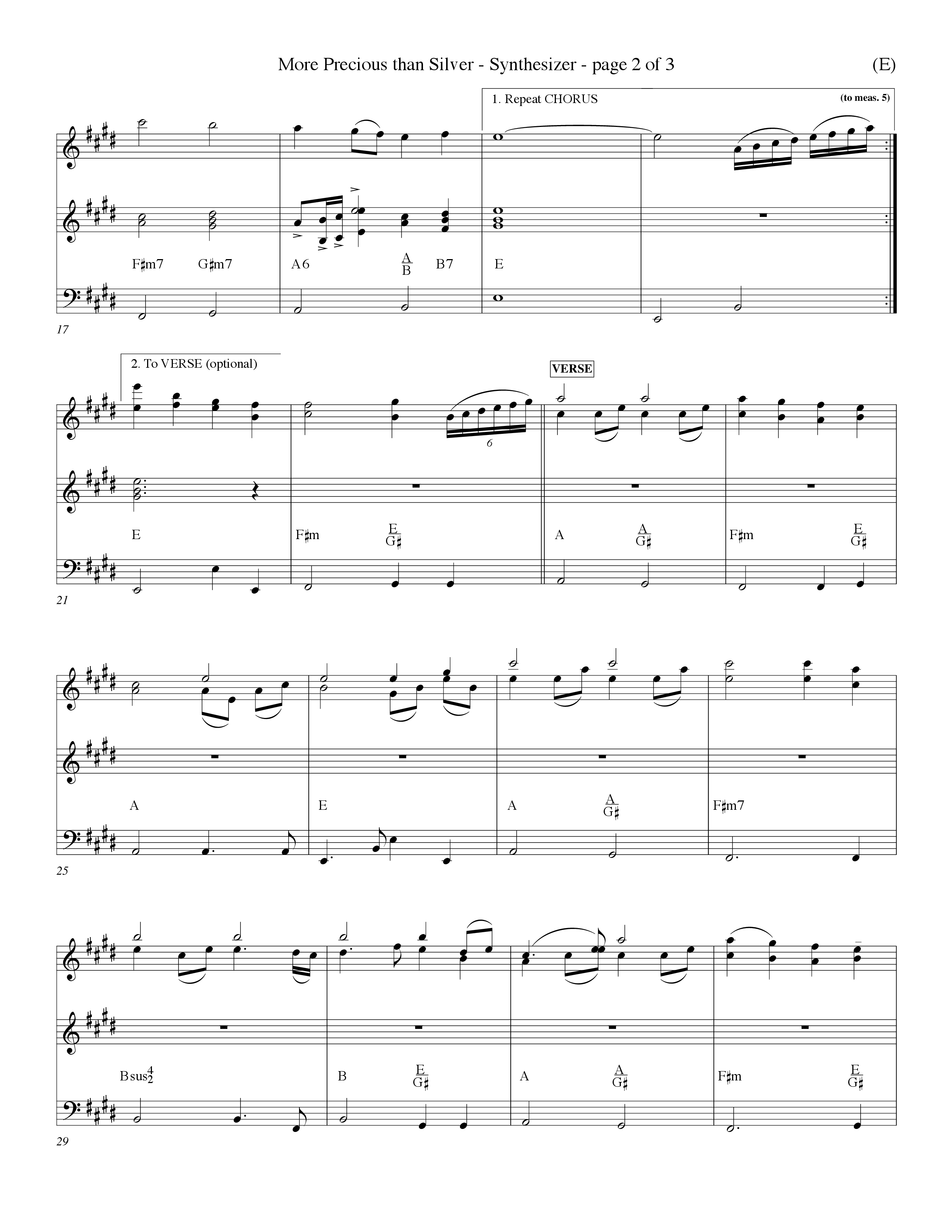 More Precious Than Silver (Choral Anthem SATB) Synth (Word Music Choral / Orch. Michael Lawrence / Orch. Wayne Yankie)