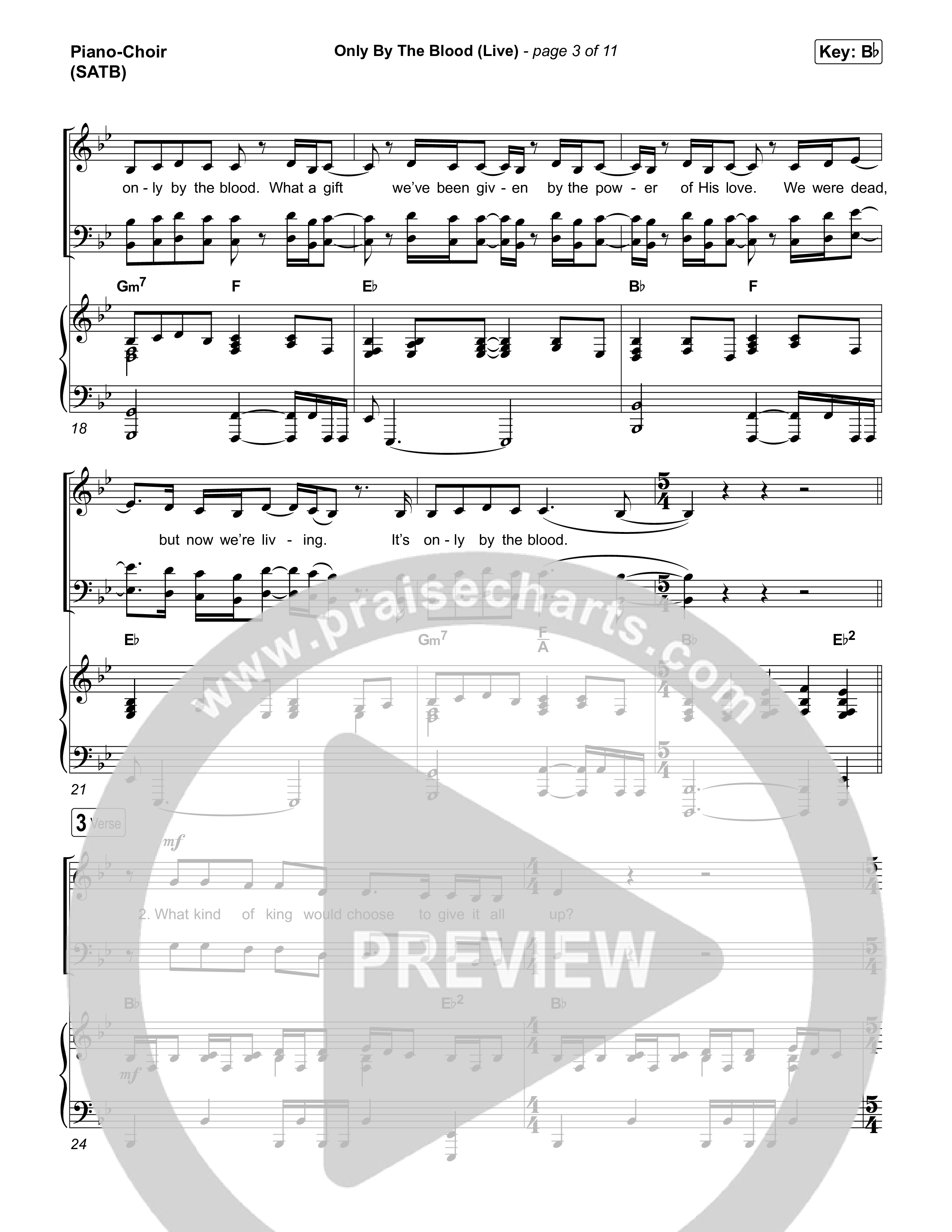 Only By The Blood (Live) Piano/Vocal Pack (Red Rocks Worship / Jake Piland)