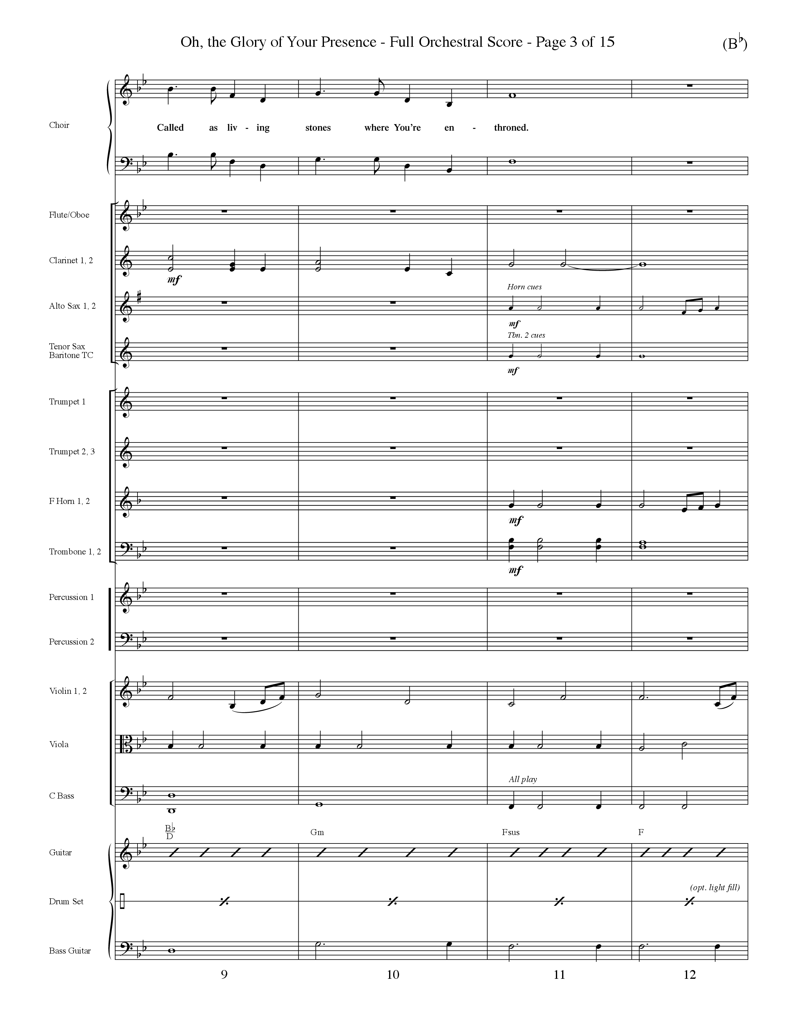 Oh The Glory Of Your Presence (Choral Anthem SATB) Conductor's Score (Word Music Choral / Orch. David Winkler)