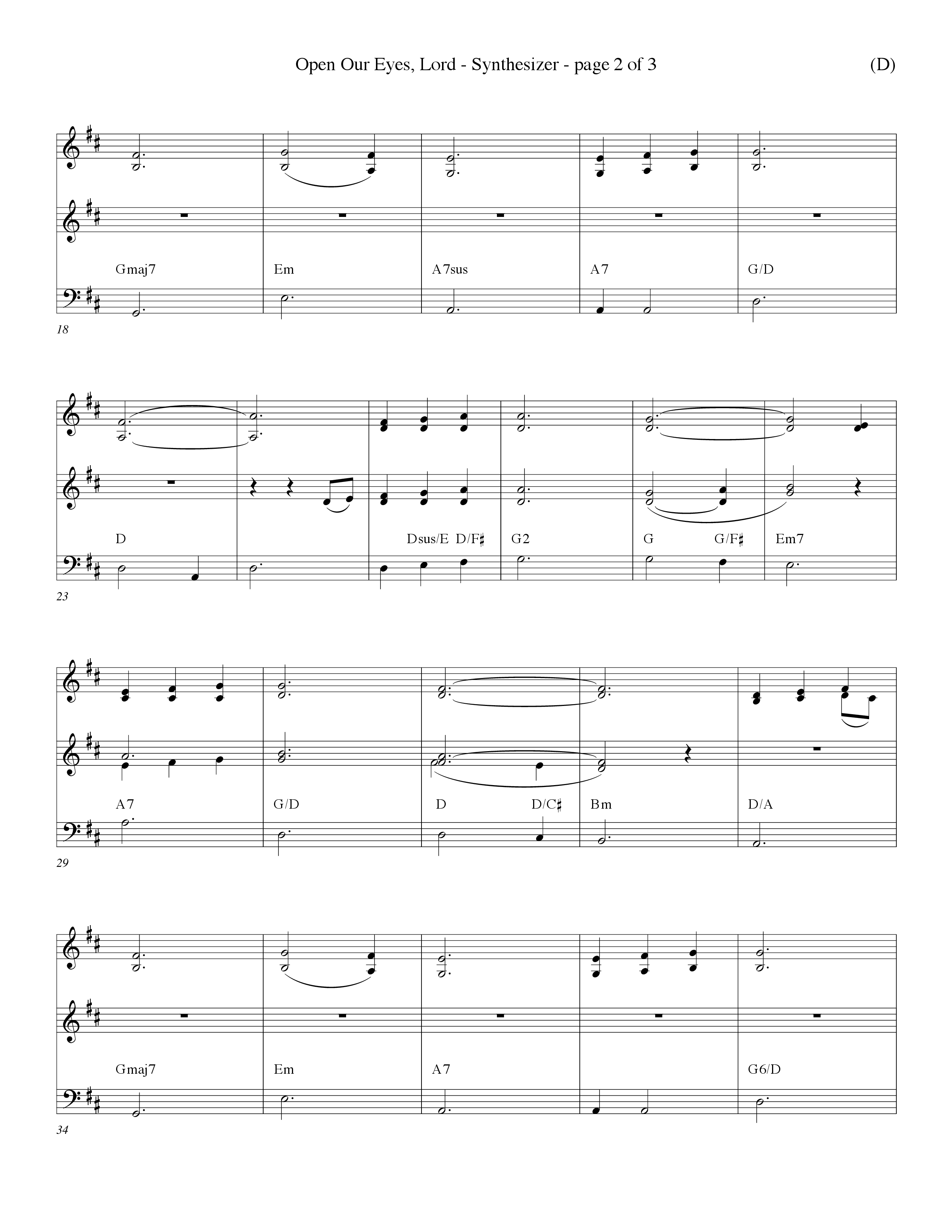 Open Our Eyes (Choral Anthem SATB) Synth (Word Music Choral / Orch. David Winkler / Orch. Wayne Yankie)