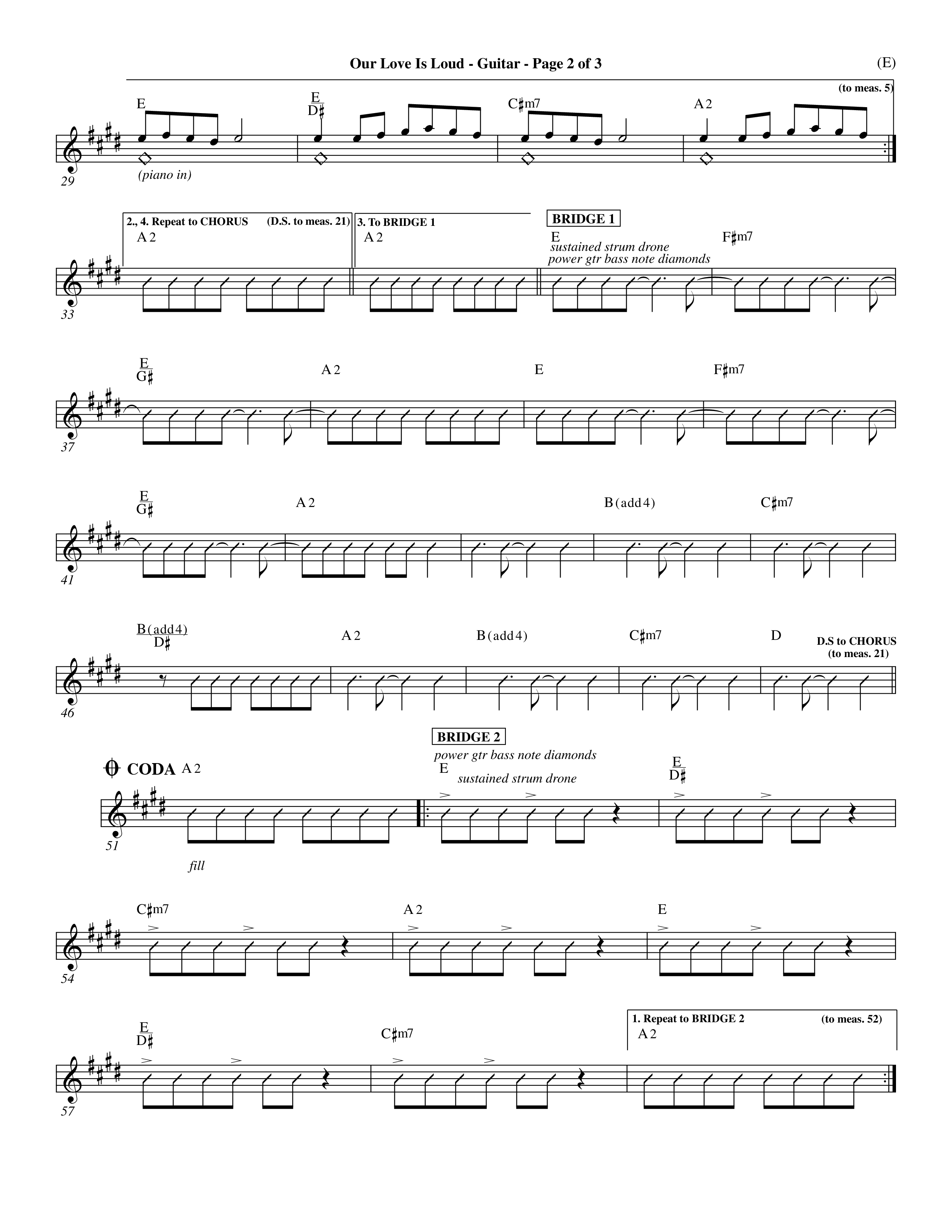 Our Love Is Loud (Choral Anthem SATB) Acoustic Guitar (Word Music Choral / Orch. Dave Williamson)