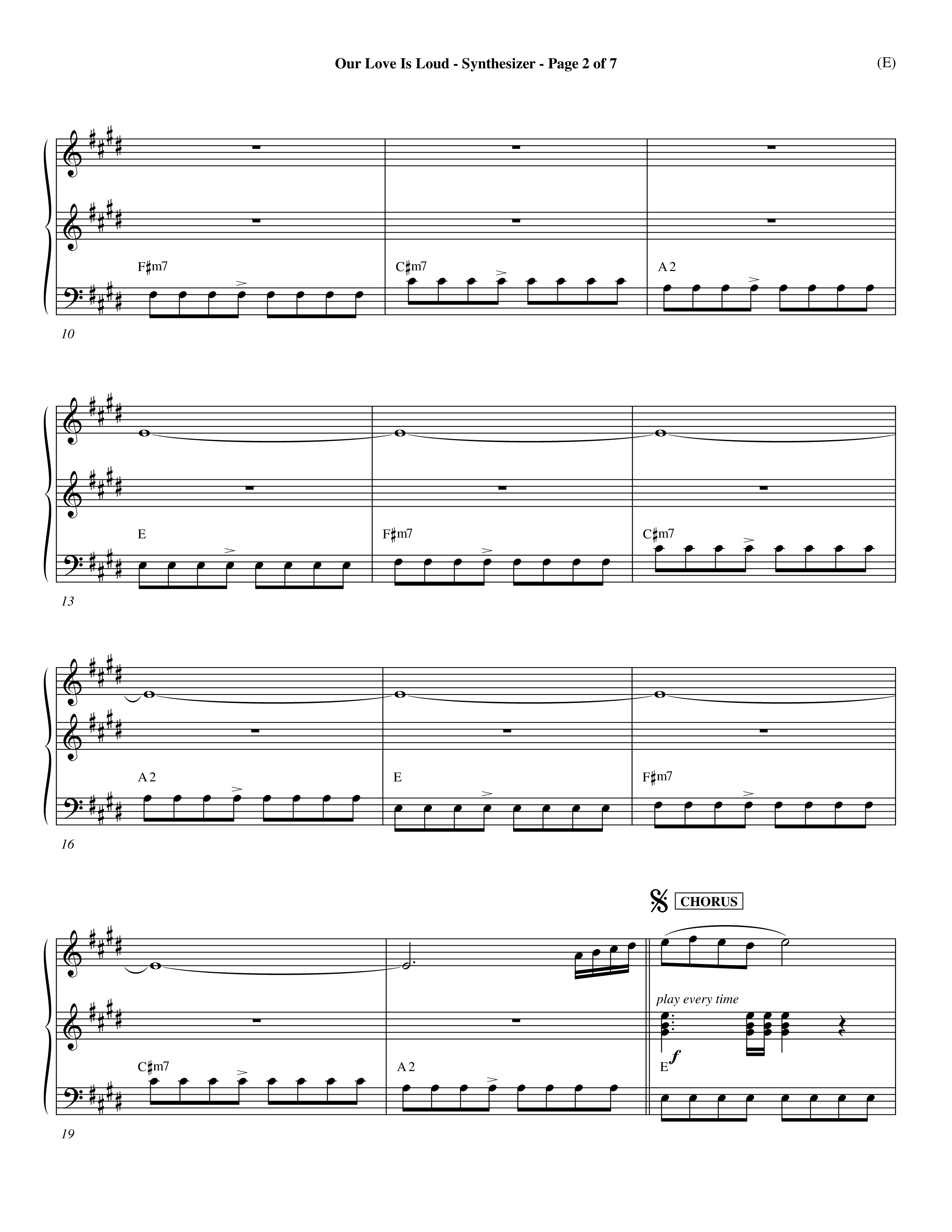 Our Love Is Loud (Choral Anthem SATB) Synth (Word Music Choral / Orch. Dave Williamson)