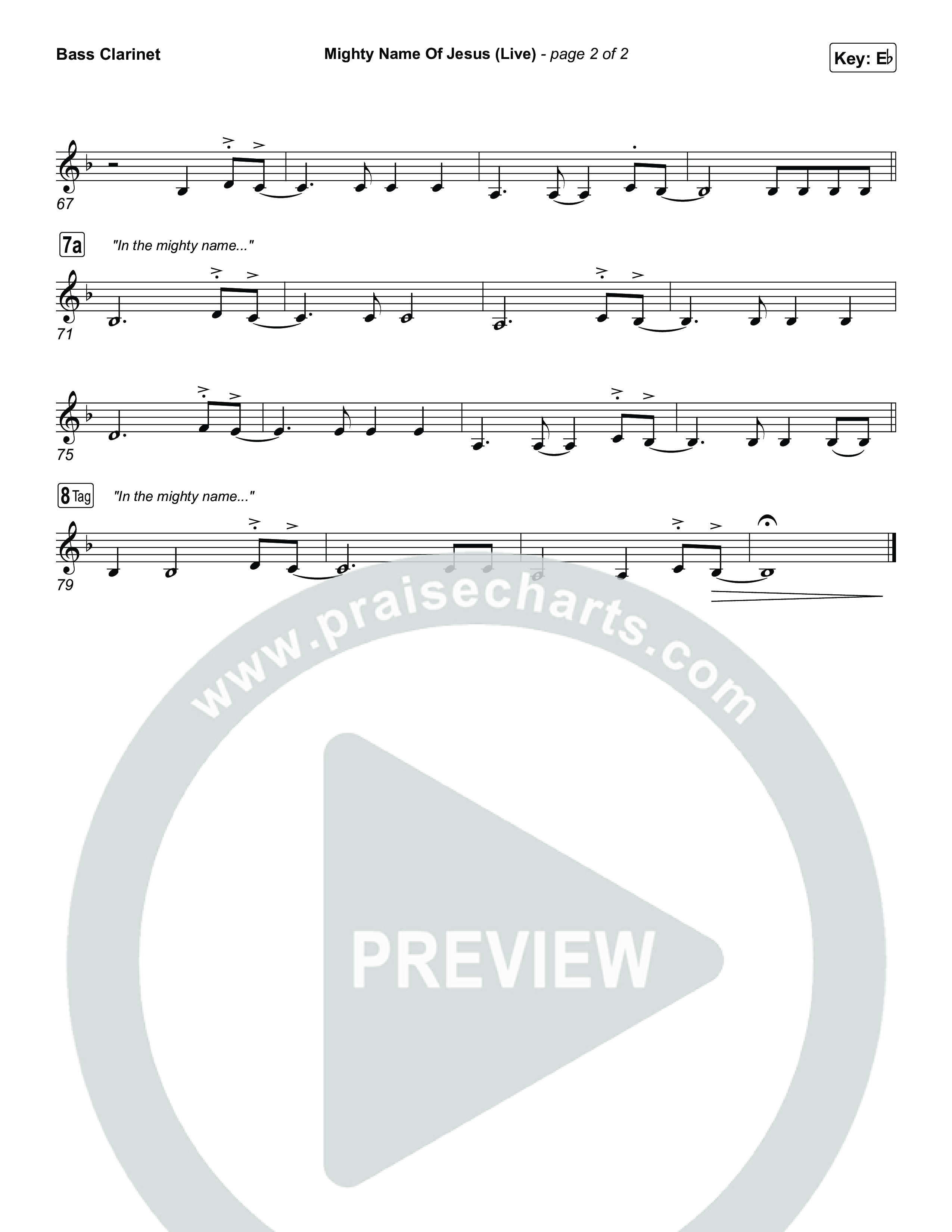 Mighty Name Of Jesus (Live) Bass Clarinet (Hope Darst)