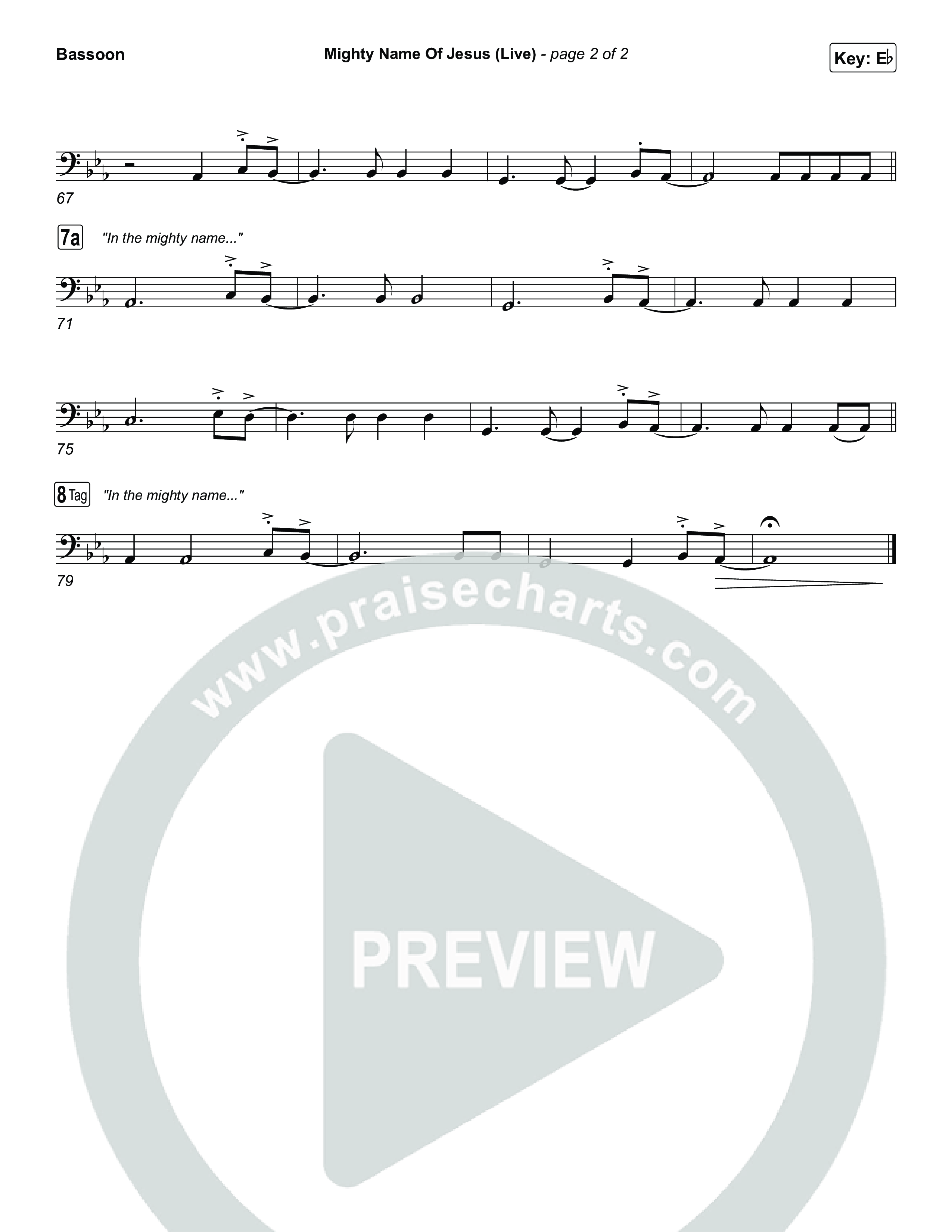 Mighty Name Of Jesus (Live) Bassoon (Hope Darst)