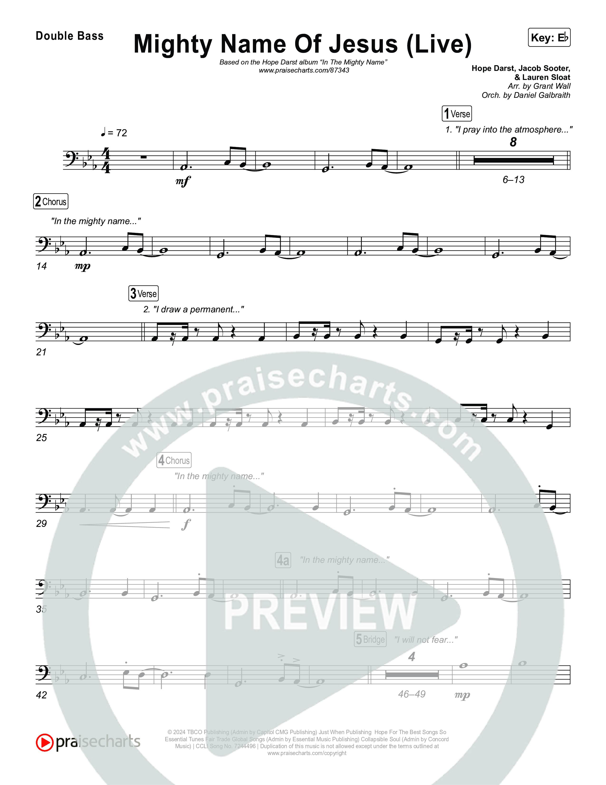 Mighty Name Of Jesus (Live) String Bass (Hope Darst)