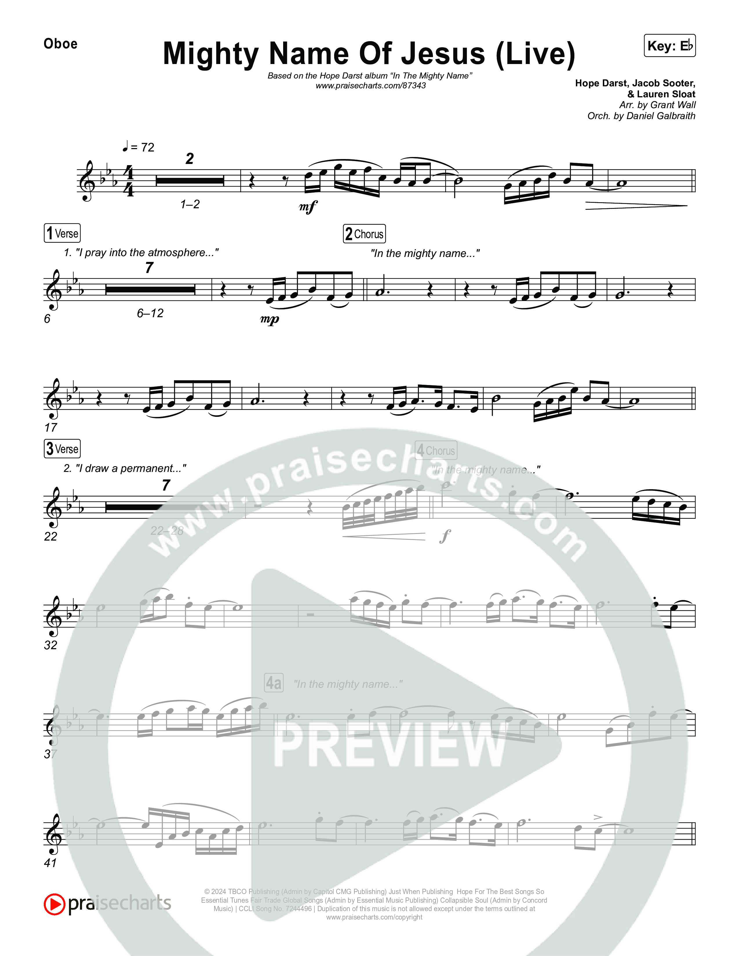 Mighty Name Of Jesus (Live) Wind Pack (Hope Darst)