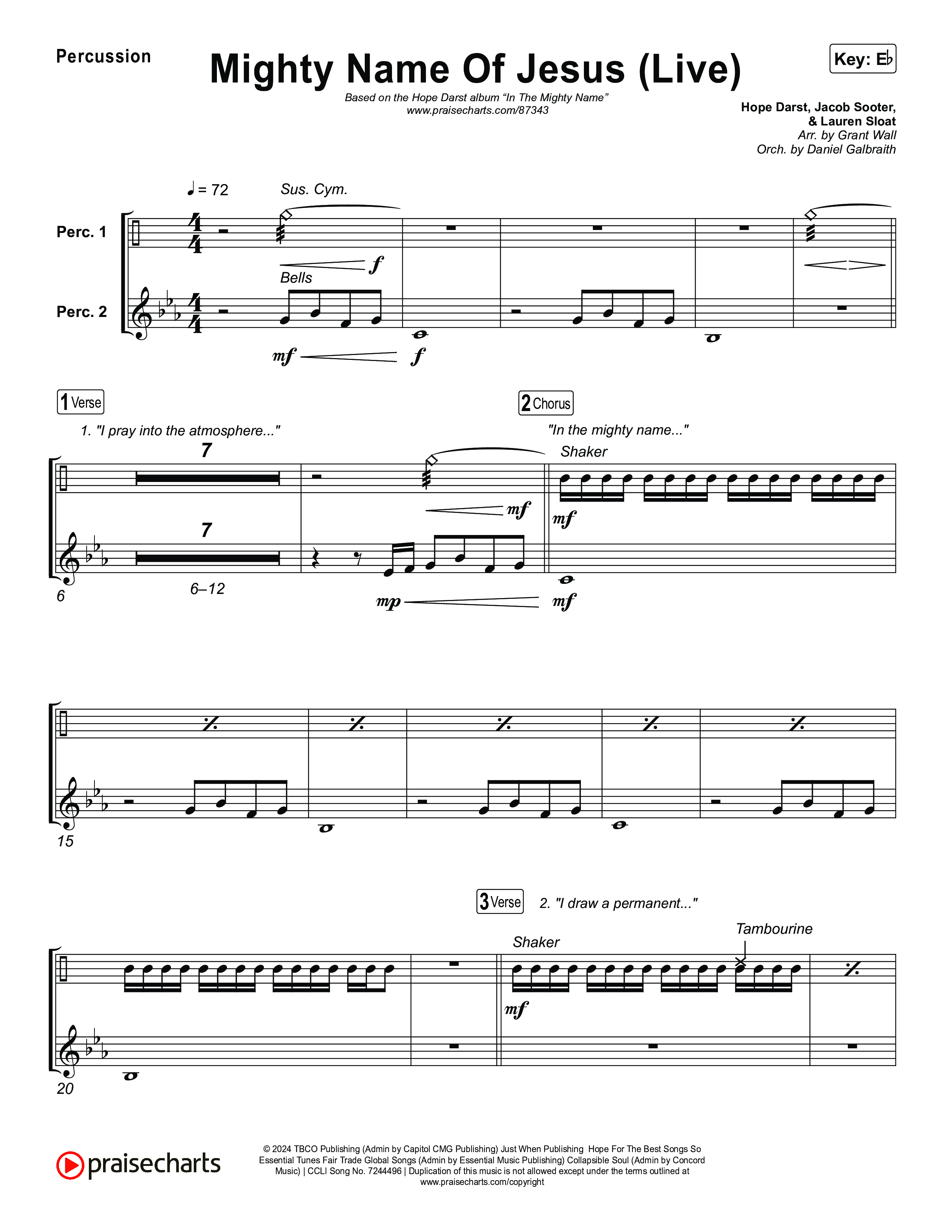 Mighty Name Of Jesus (Live) Percussion (Hope Darst)