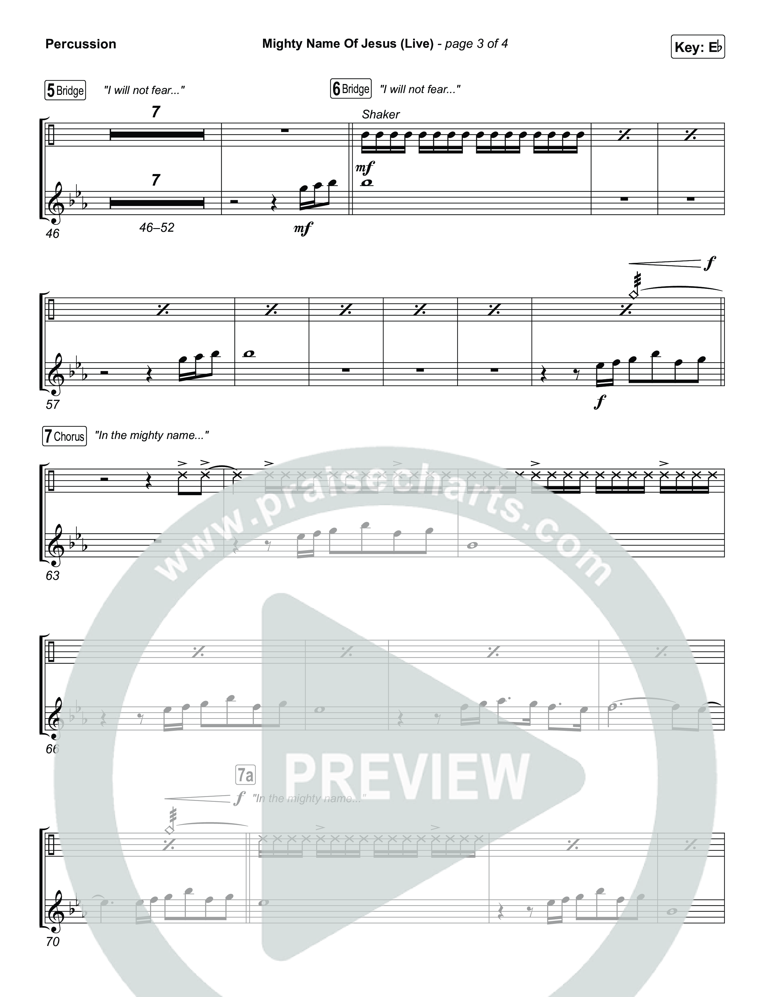 Mighty Name Of Jesus (Live) Percussion (Hope Darst)