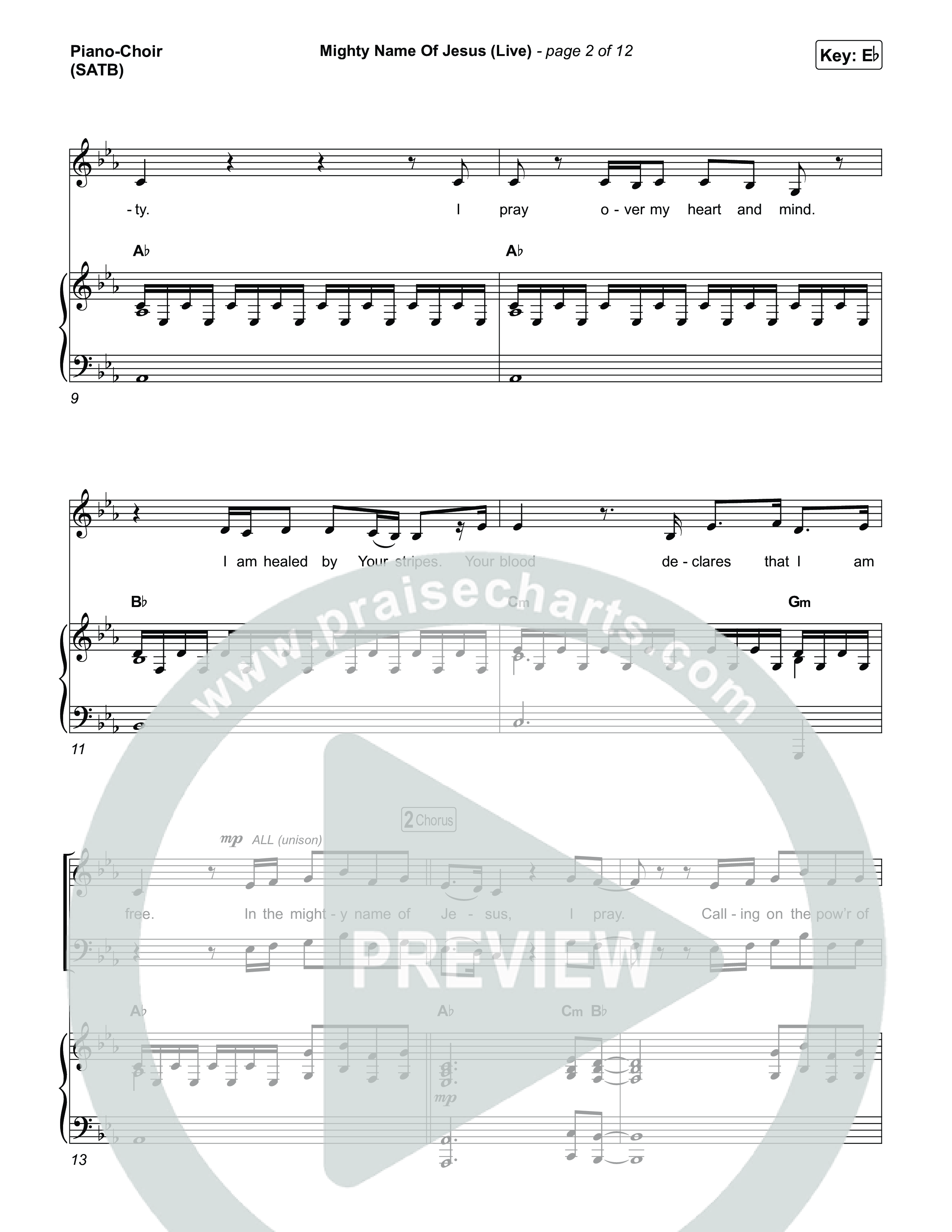 Mighty Name Of Jesus (Live) Piano/Vocal (SATB) (Hope Darst)