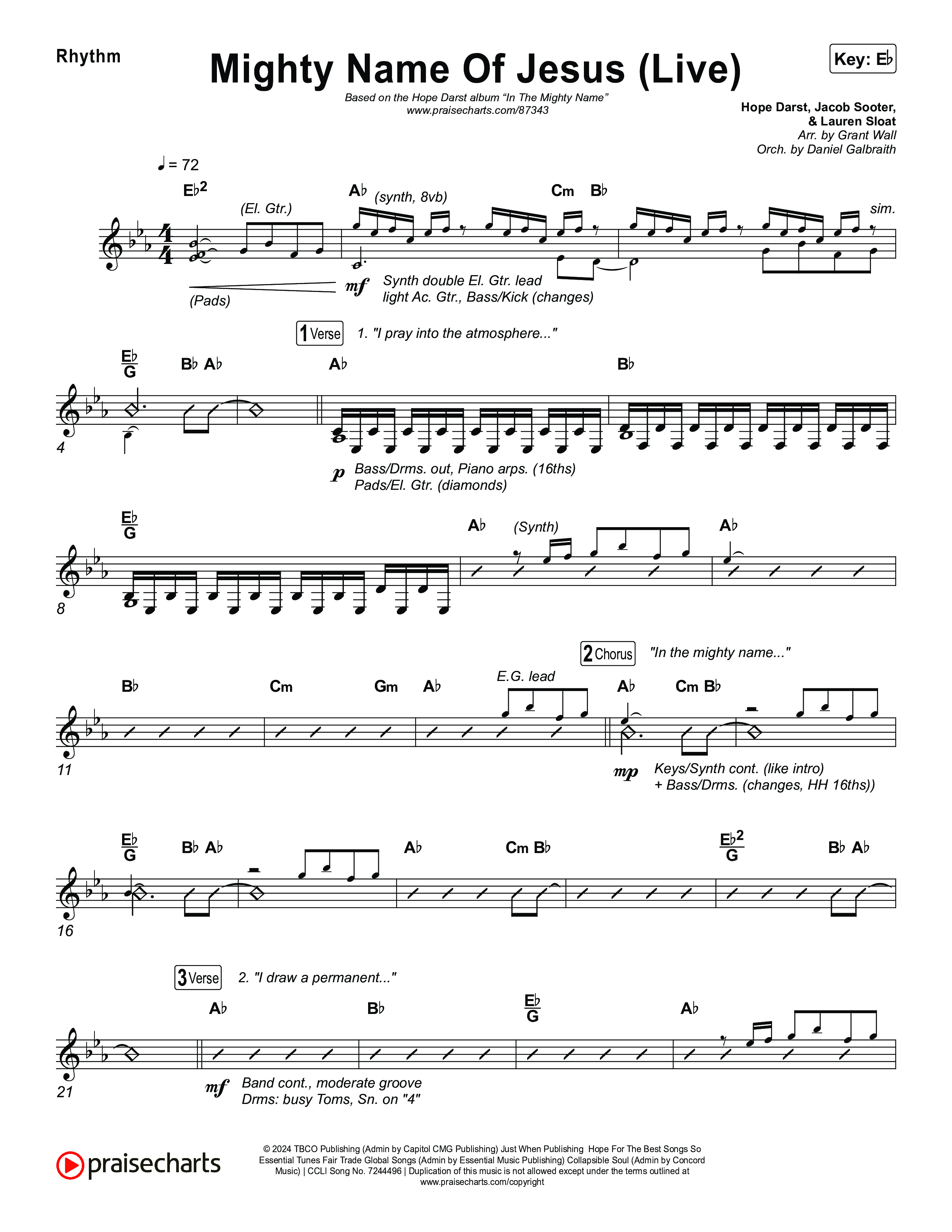 Mighty Name Of Jesus (Live) Rhythm Pack (Hope Darst)